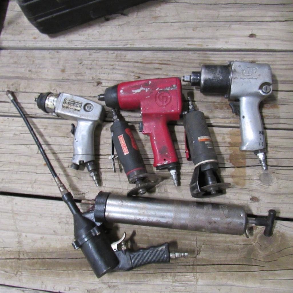 LOT: (6) Pneumatic Tools, (3) Impact Wrenches, (2) Cut-Off Tools, (1) Grease Gun (A59076)