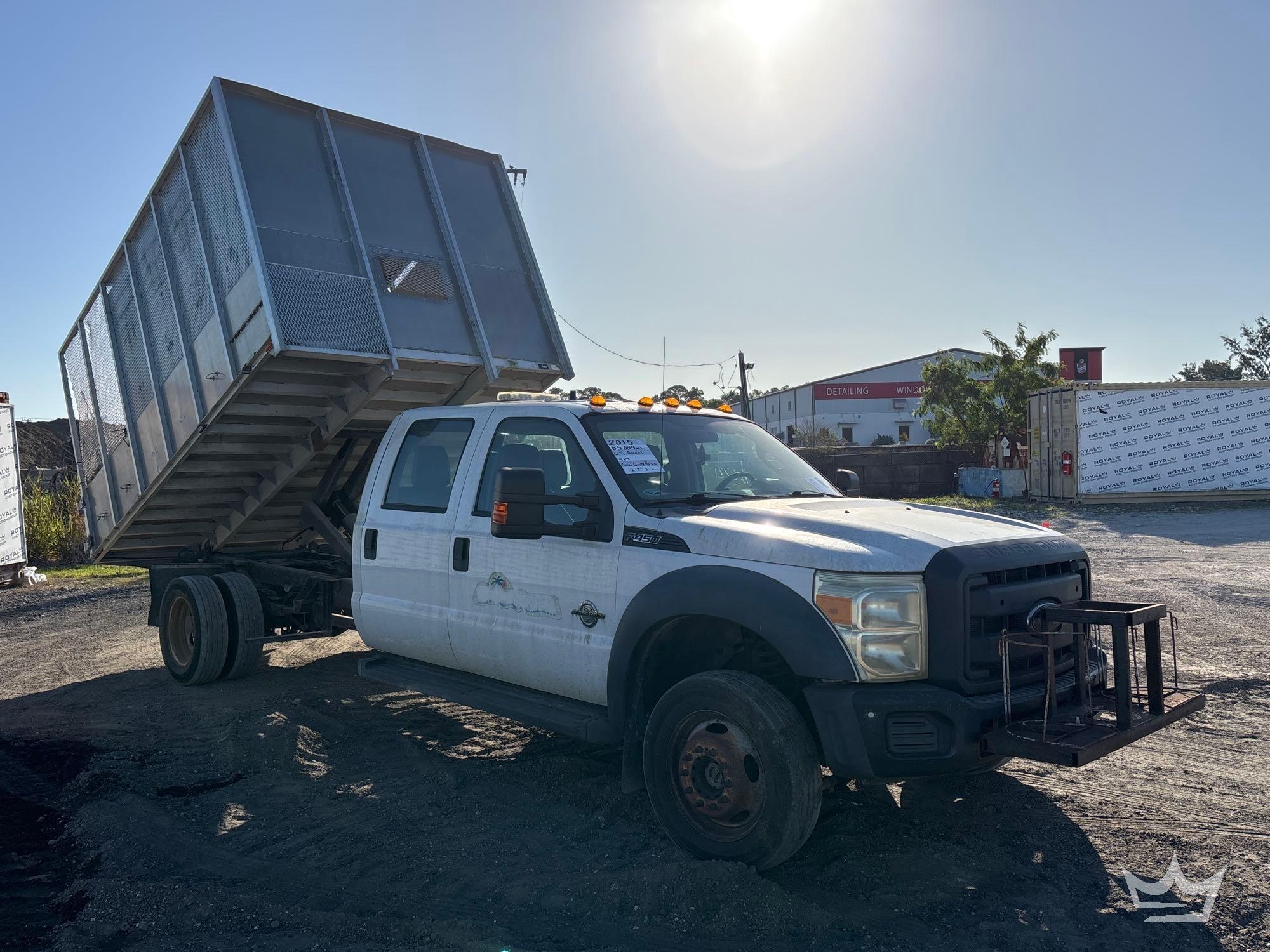 2015 Ford F-450 4x4 Crew Cab Landscape Dump Truck (A64556)