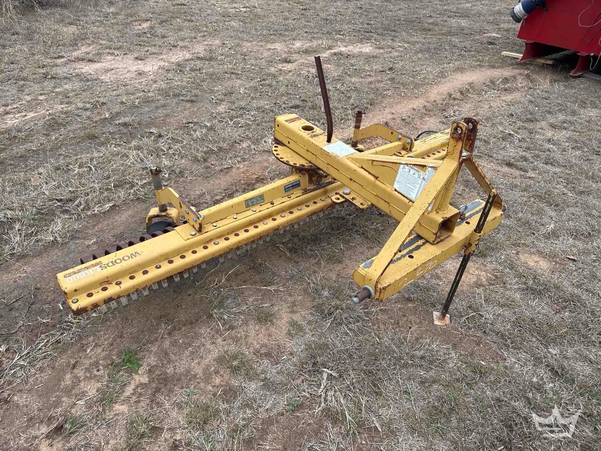 Woods LR800 8ft Pull-Behind Rake Tractor Attachment (A55973)