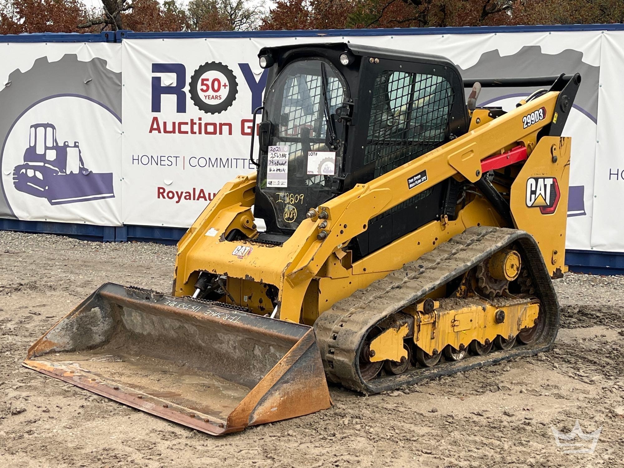 2021 Caterpillar 299D3 High Flow Compact Track Loader Skid Steer (A55973)