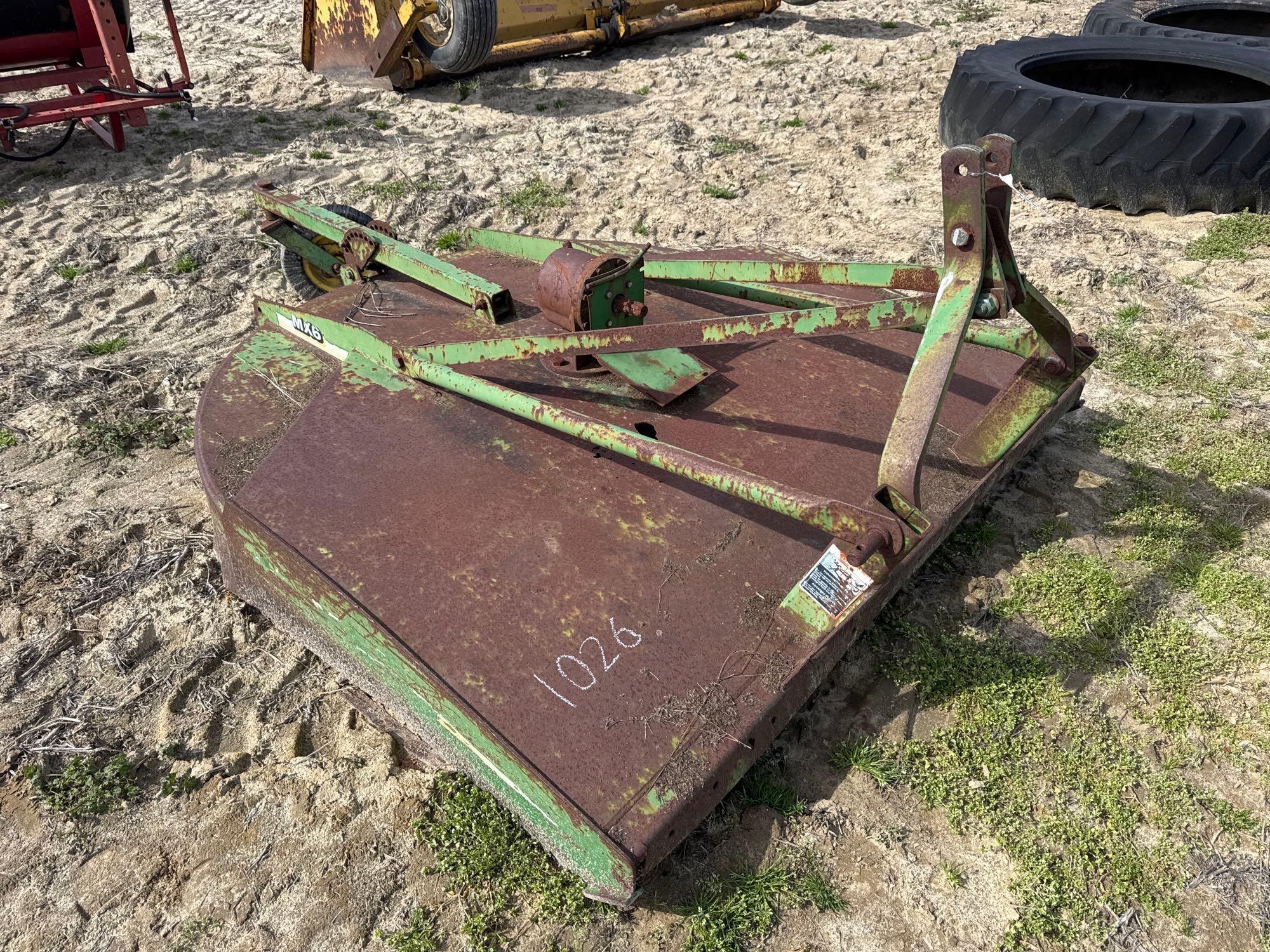JOHN DEERE MX6 ROTARY MOWER, 3PT (A63291)