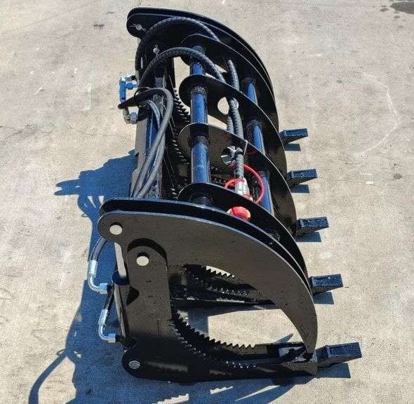 Mini Skid-Steer Hydraulic Root Rake Grapple (New/Unused) (A59225)
