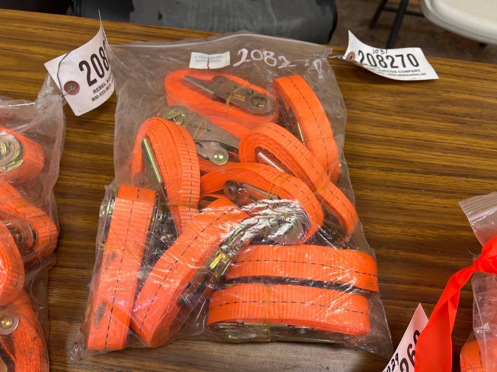 (10) UNUSED SDLANCH 2.5CM X 3.5M RATCHET STRAPS (A58375)