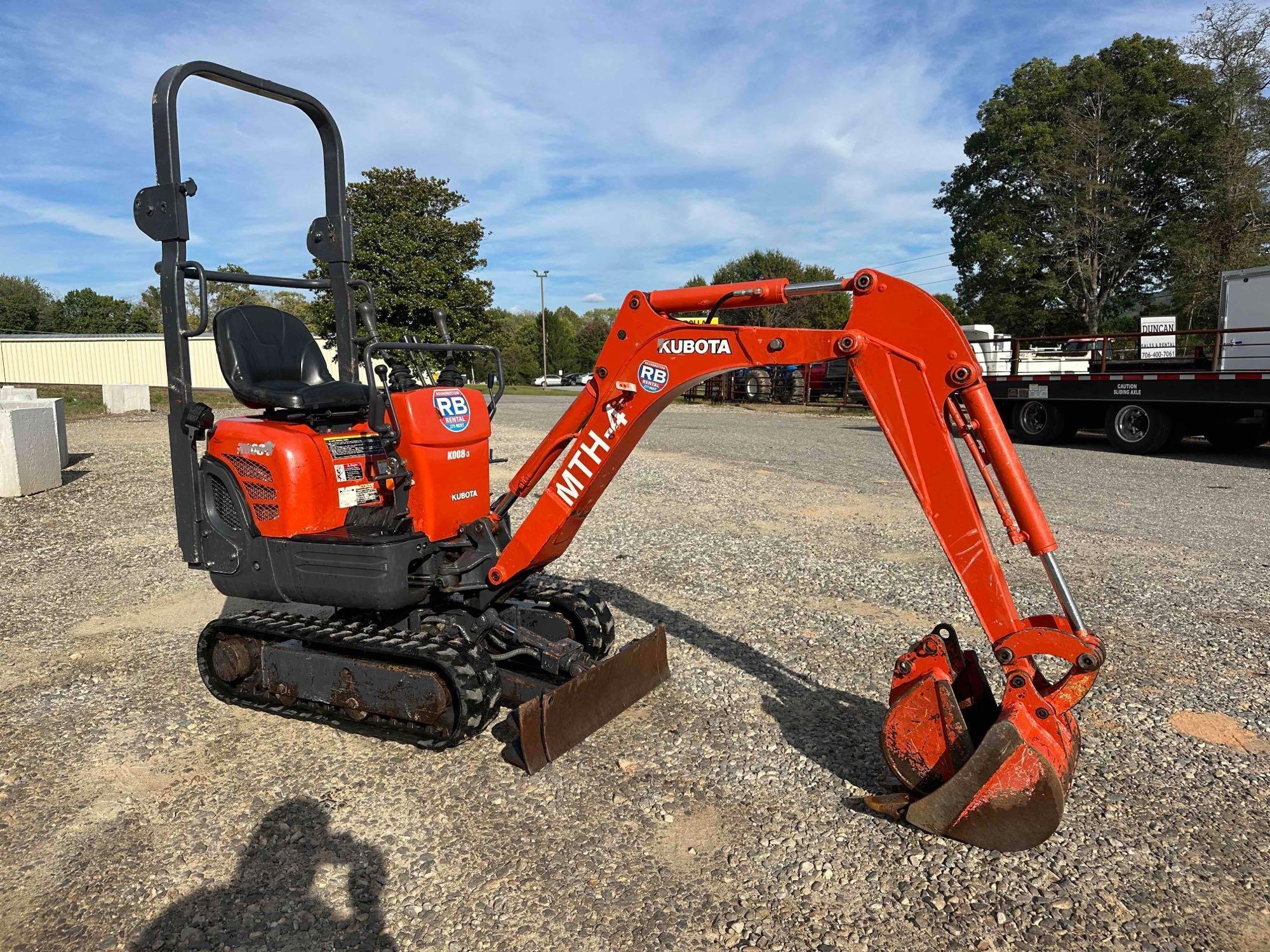 2017 Kubota K008-3 Mini Excavator (A54865)