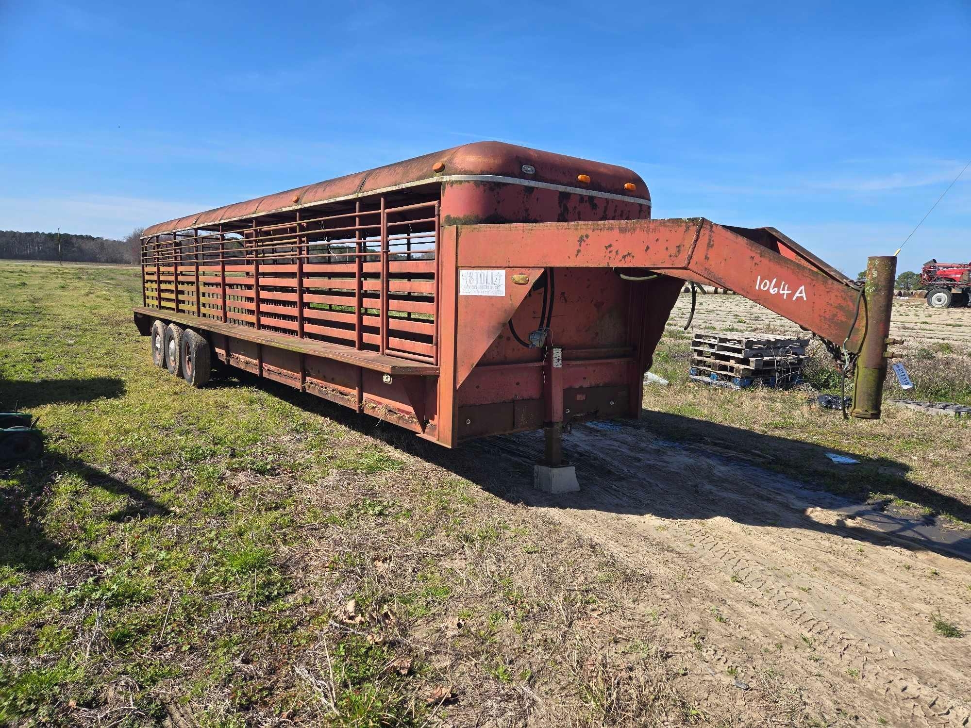 1998 STOLL 35' GOOSENECK LIVESTOCK TRAILER (A63291)