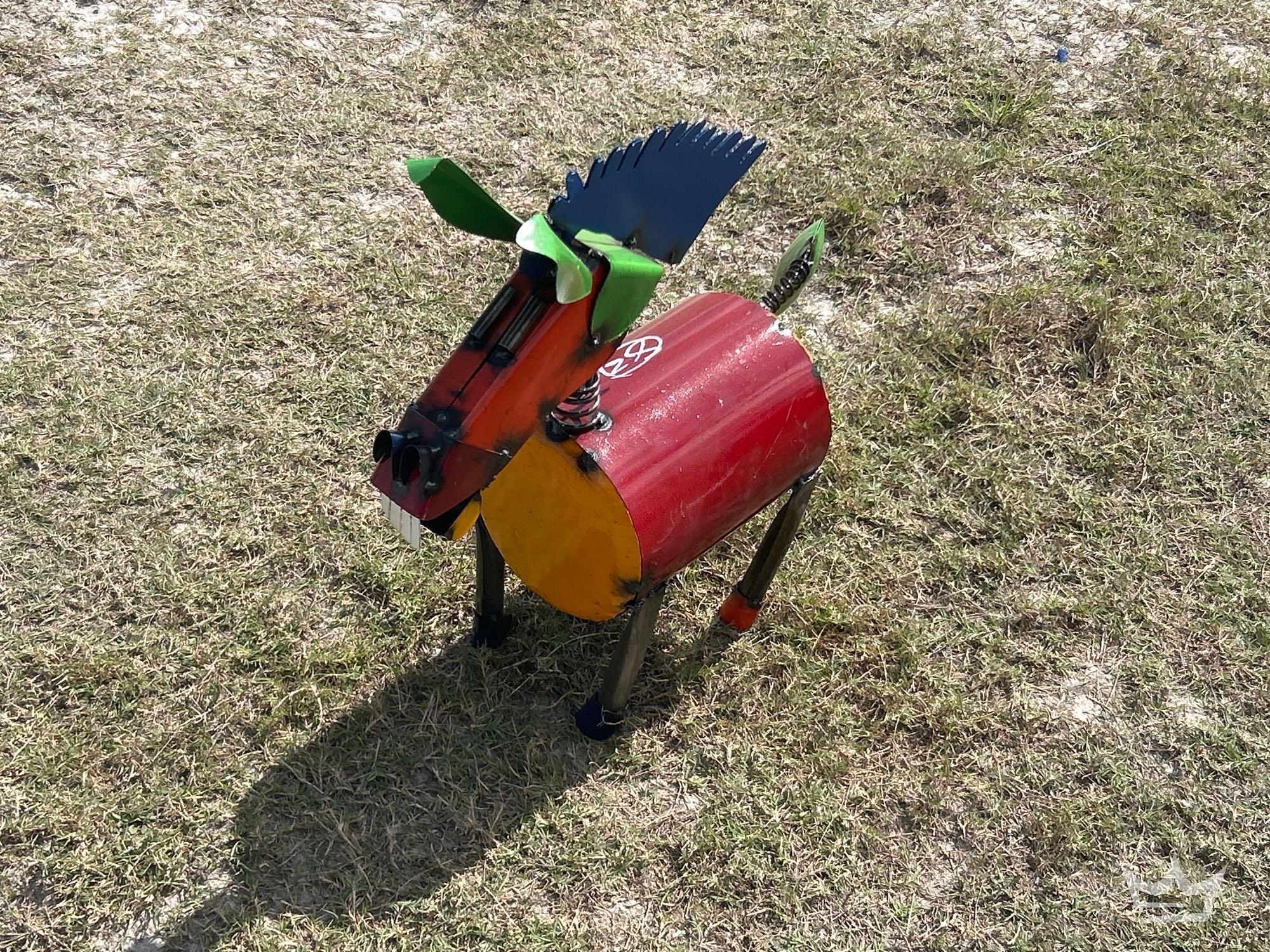 Mini Metal Donkey Statue (A55853)