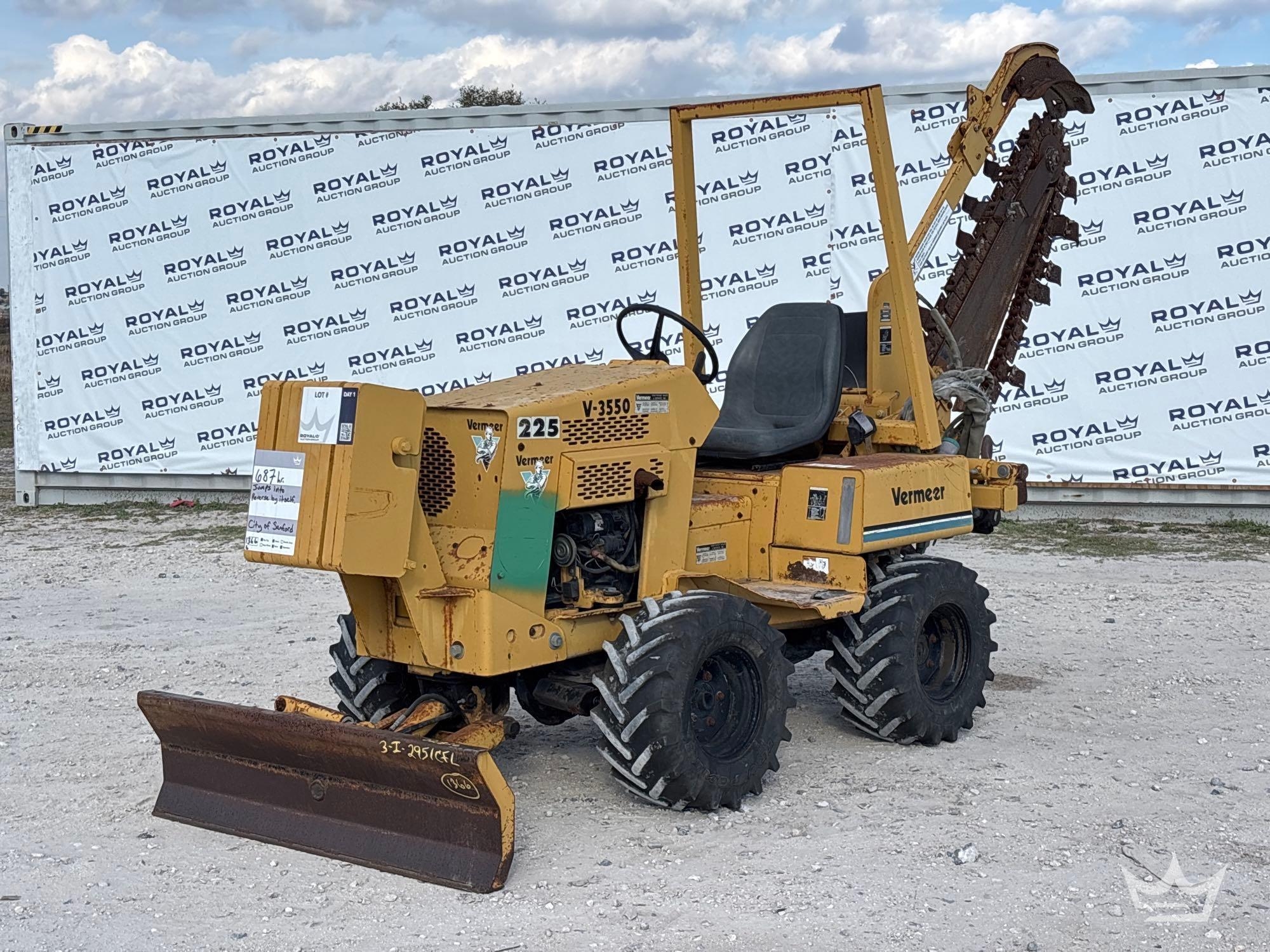 1996 Vermeer V-3550 Ride-On Trencher (A61572)