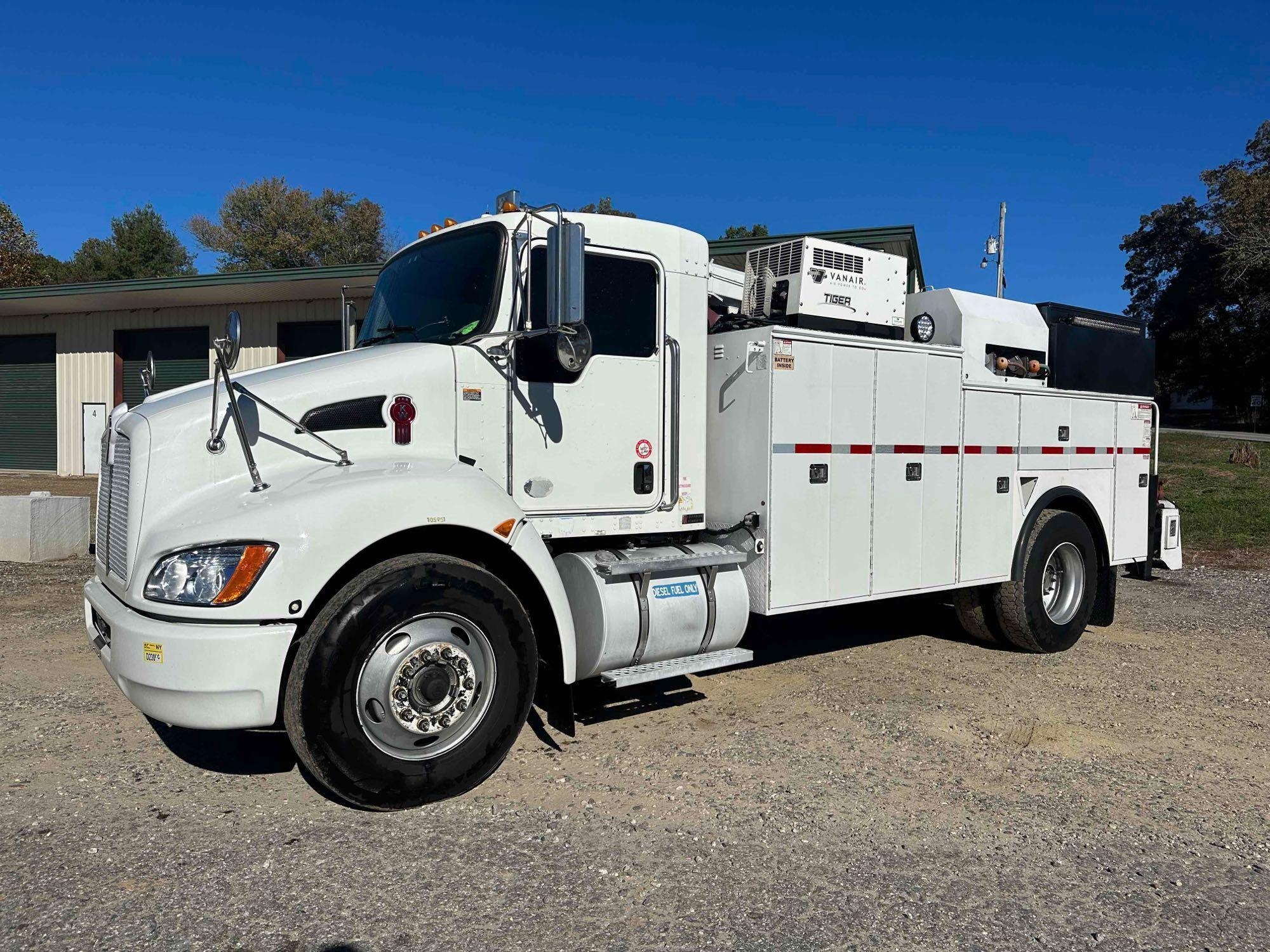2015 Kenworth T370 Service Truck with Crane, VIN # 2NKHHJ7X3FM425081 (A54865)