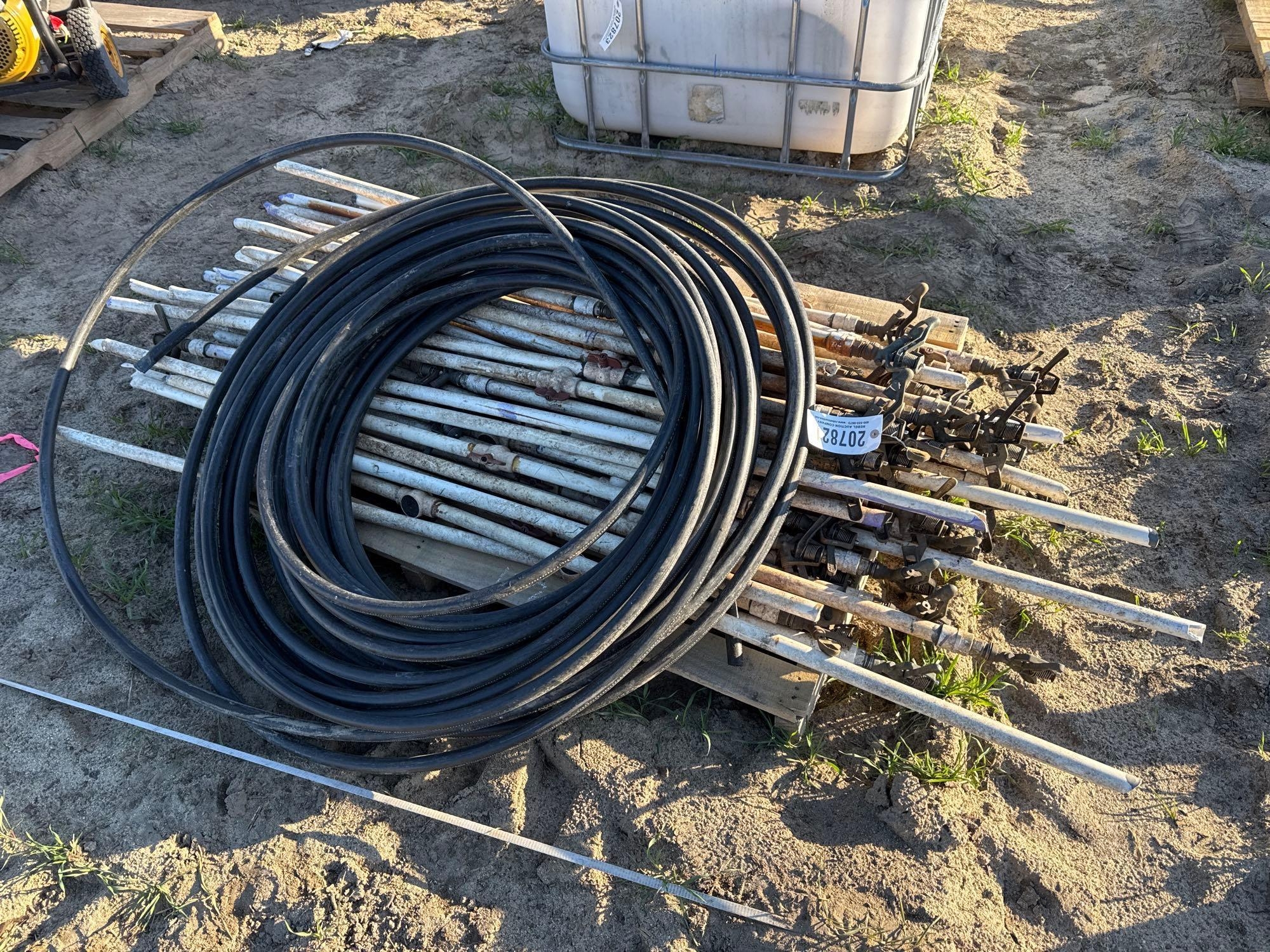 PALLET OF SPRINKLERS & BLACK HOSE (A63745)