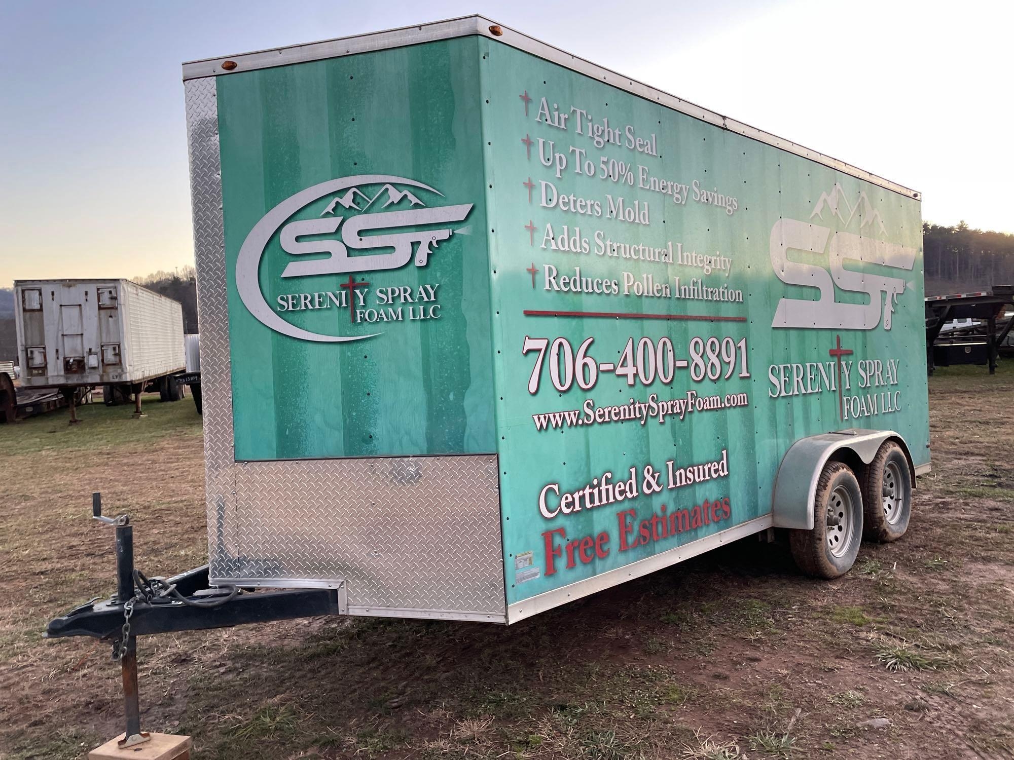 7x16 Enclosed Spray Foam Trailer (A65563)