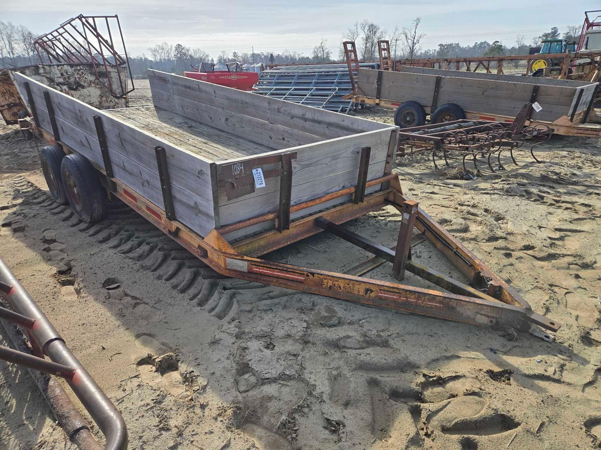 HUDSON BROTHERS TANDEM AXLE TRAILER W/2' SIDES (A63291)