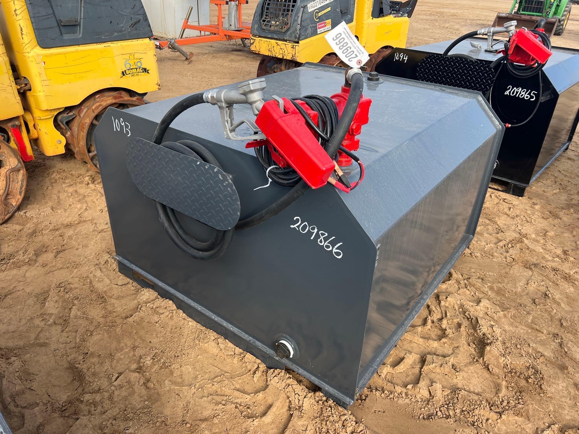 UNUSED X-STAR 250 GALLON FUEL TANK W/ FORK POCKETS (A60430)