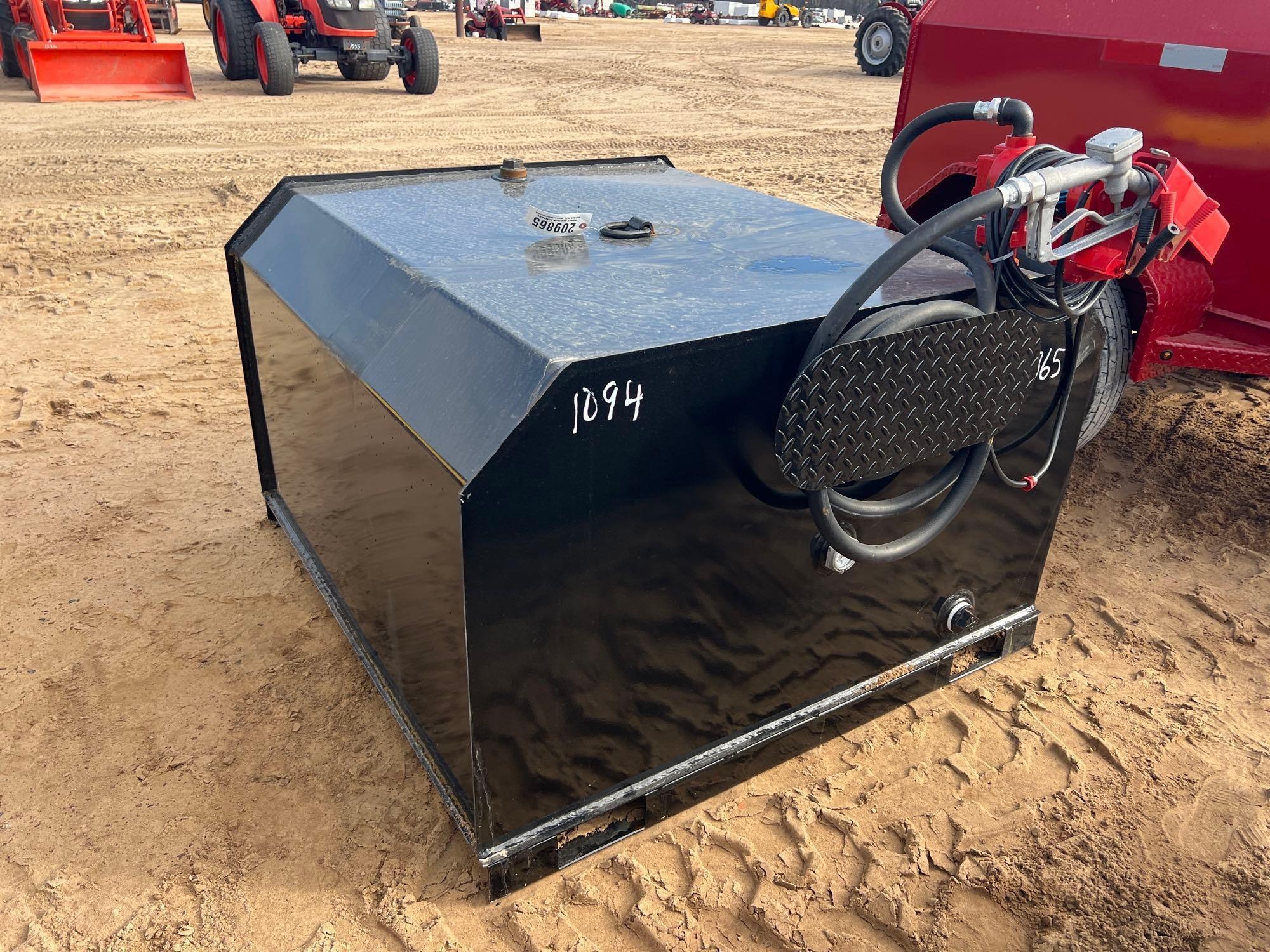 UNUSED X-STAR 250 GALLON FUEL TANK W/ FORK POCKETS (A60430)