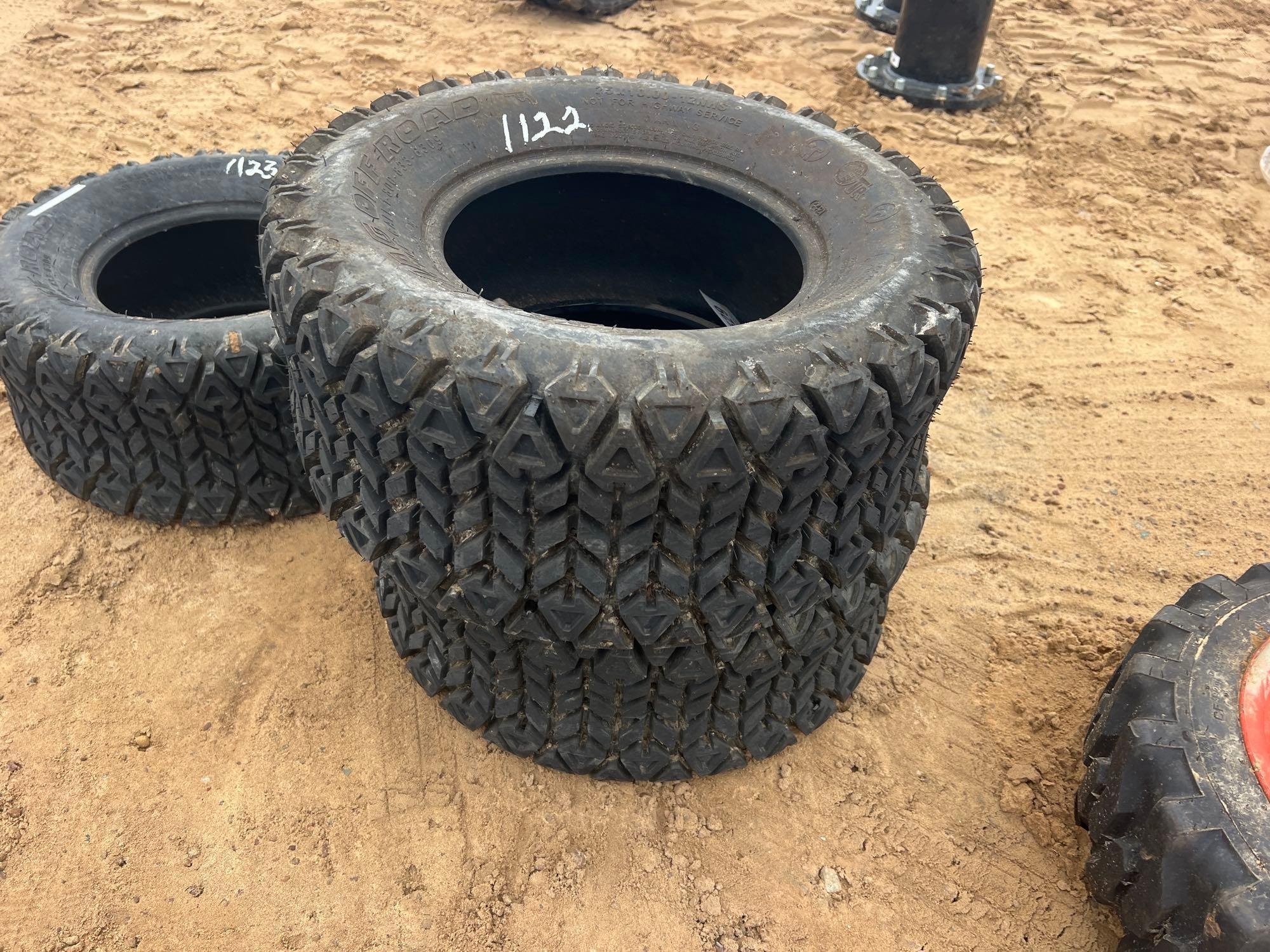 (2) 25X10.00-12 TIRES ONLY (A64280)