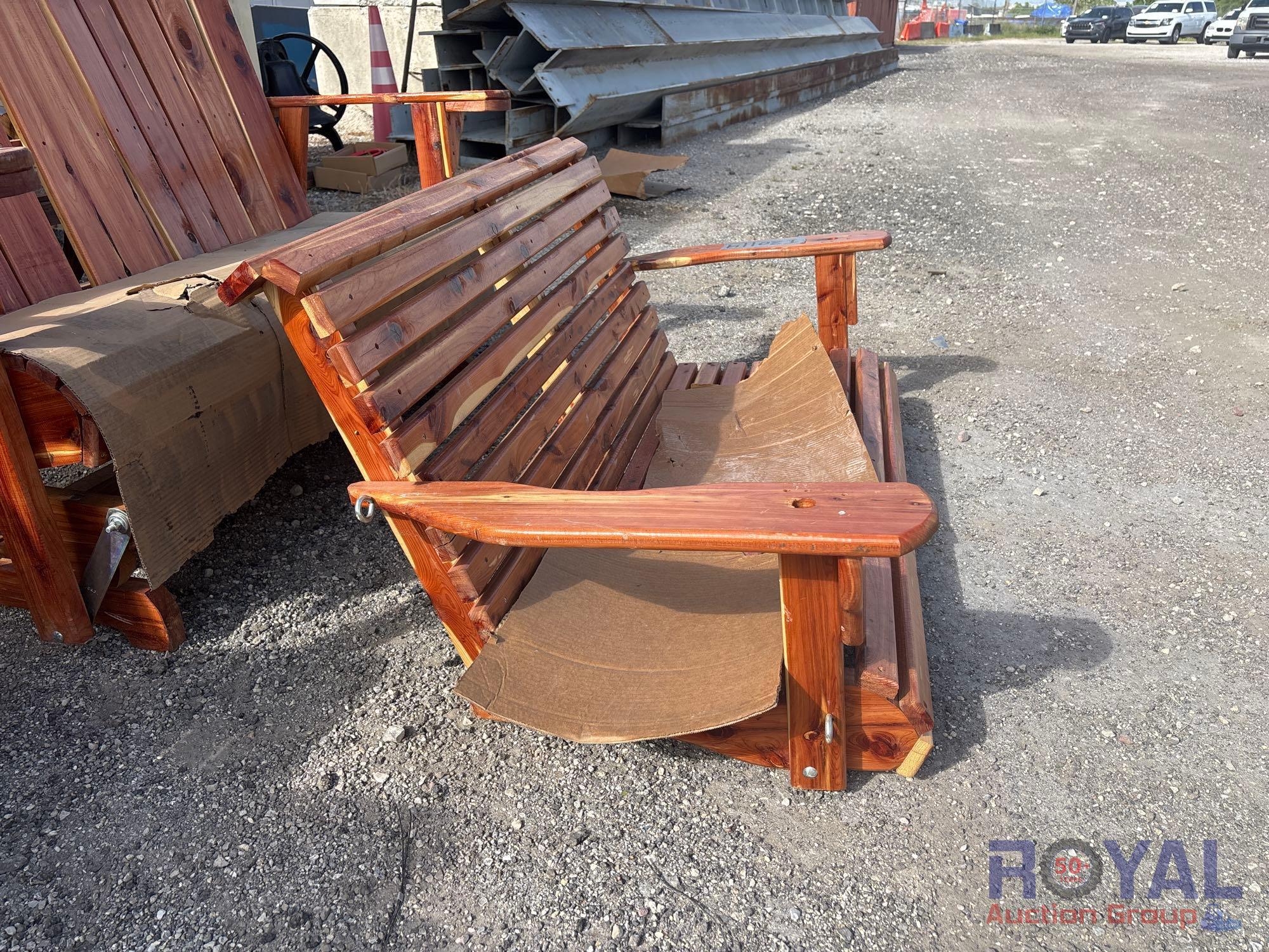 Red Cedar Wood Bench Swing (A55758)