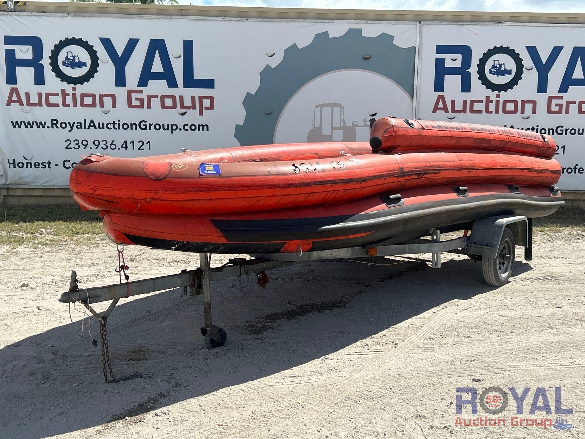 2006 Patten Co Inflatable Boat and Trailer (A55758)