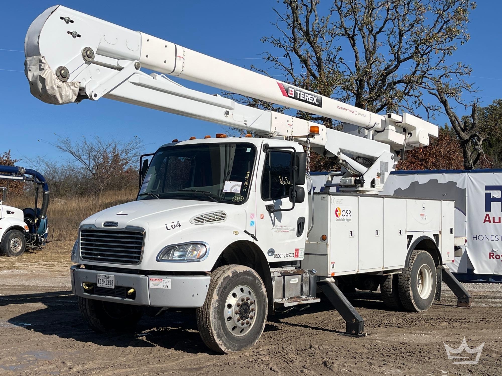2017 Freightliner M2 106 AWD Terex Hi-Ranger 5TC-55 55ft Insulated Material Handling Bucket Truck (A60460)