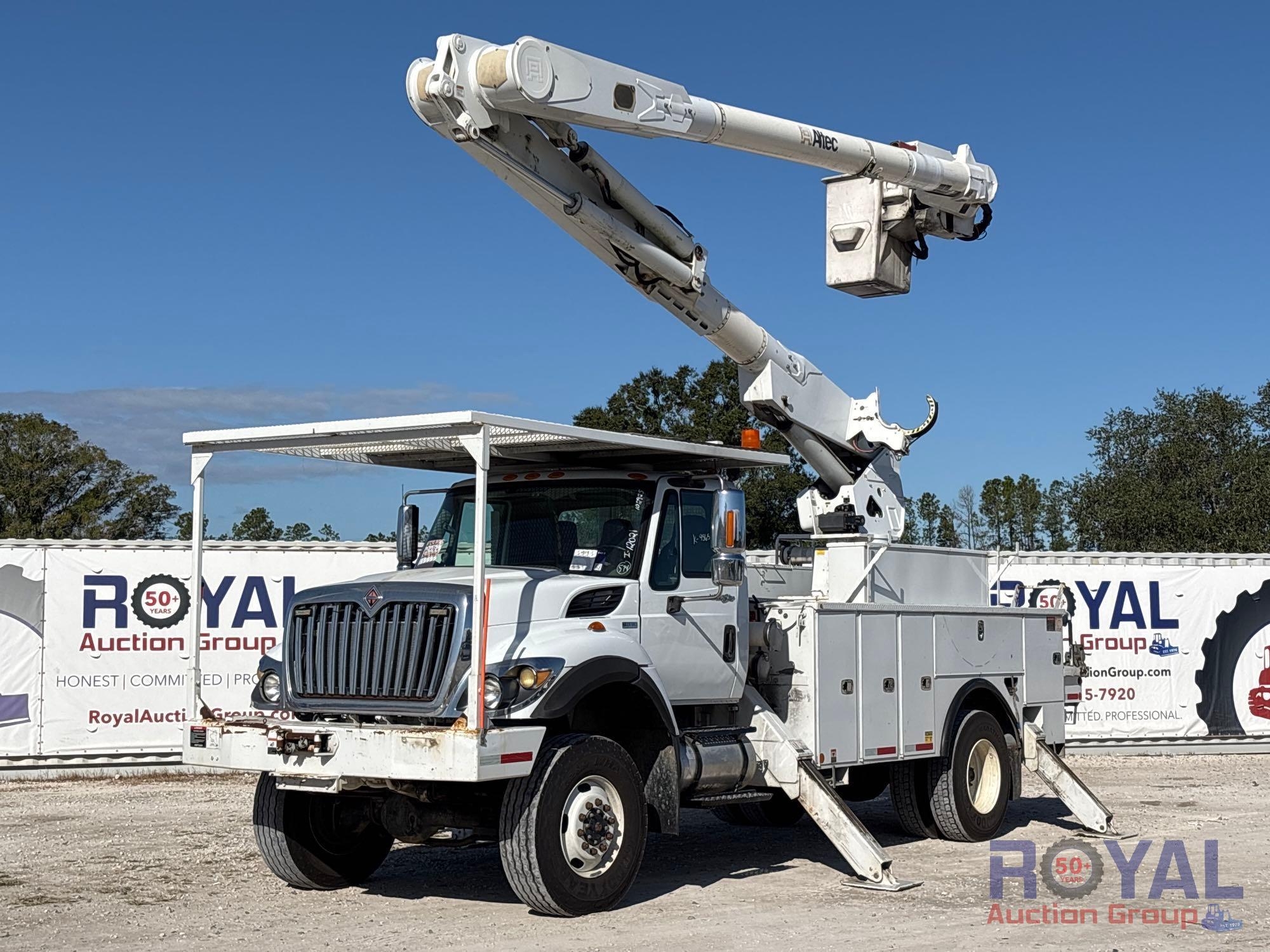 2013 International WorkStar 7400 Altec AM650 50ft Material Handling Insulated Bucket Truck (A55852)