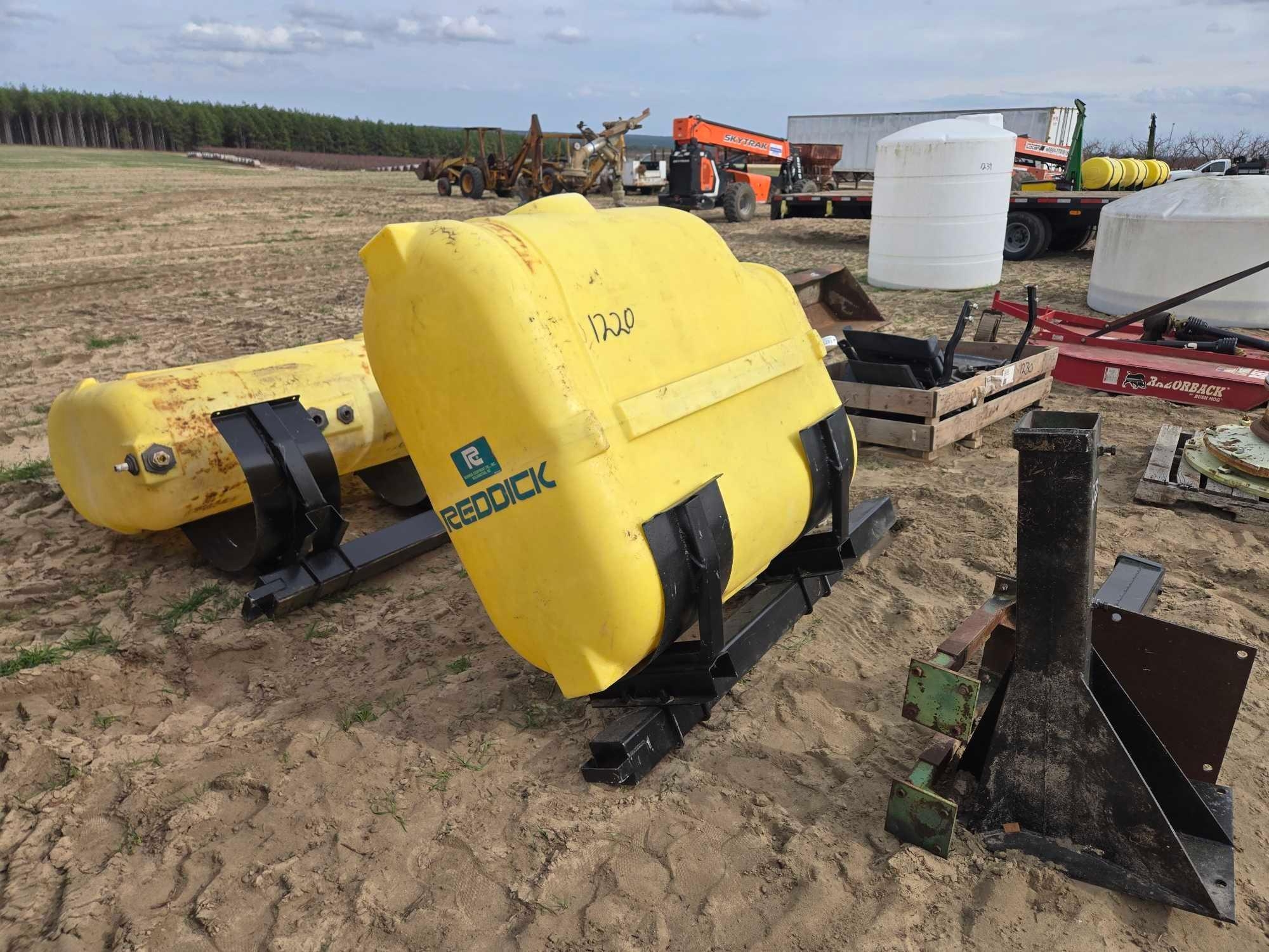 SET OF REDDICK SADDLE TANKS AND FRAMES (A63745)