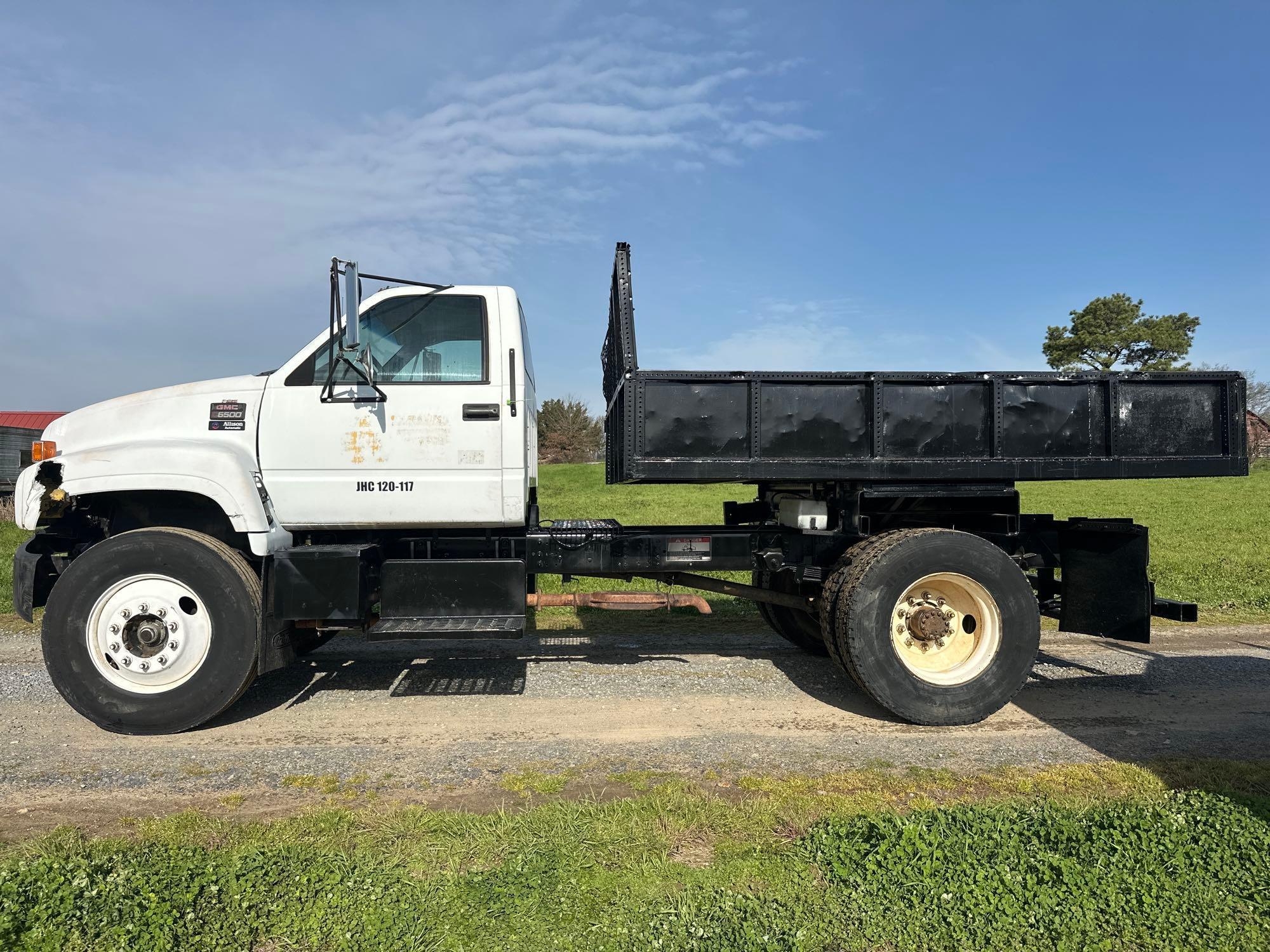 2001 GMC C6500 Dump Truck, VIN # 1GDJ7H1EX1J901196 (A65563)