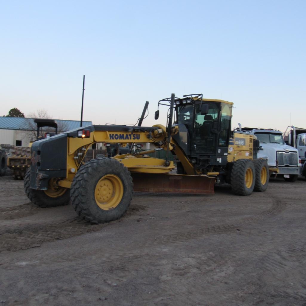 2018 Komatsu GD655-6 Motor Grader, S/N 60403, PIN# KMTGD032PJA060403, Turbo Diesel Engine, 14' (A59076)