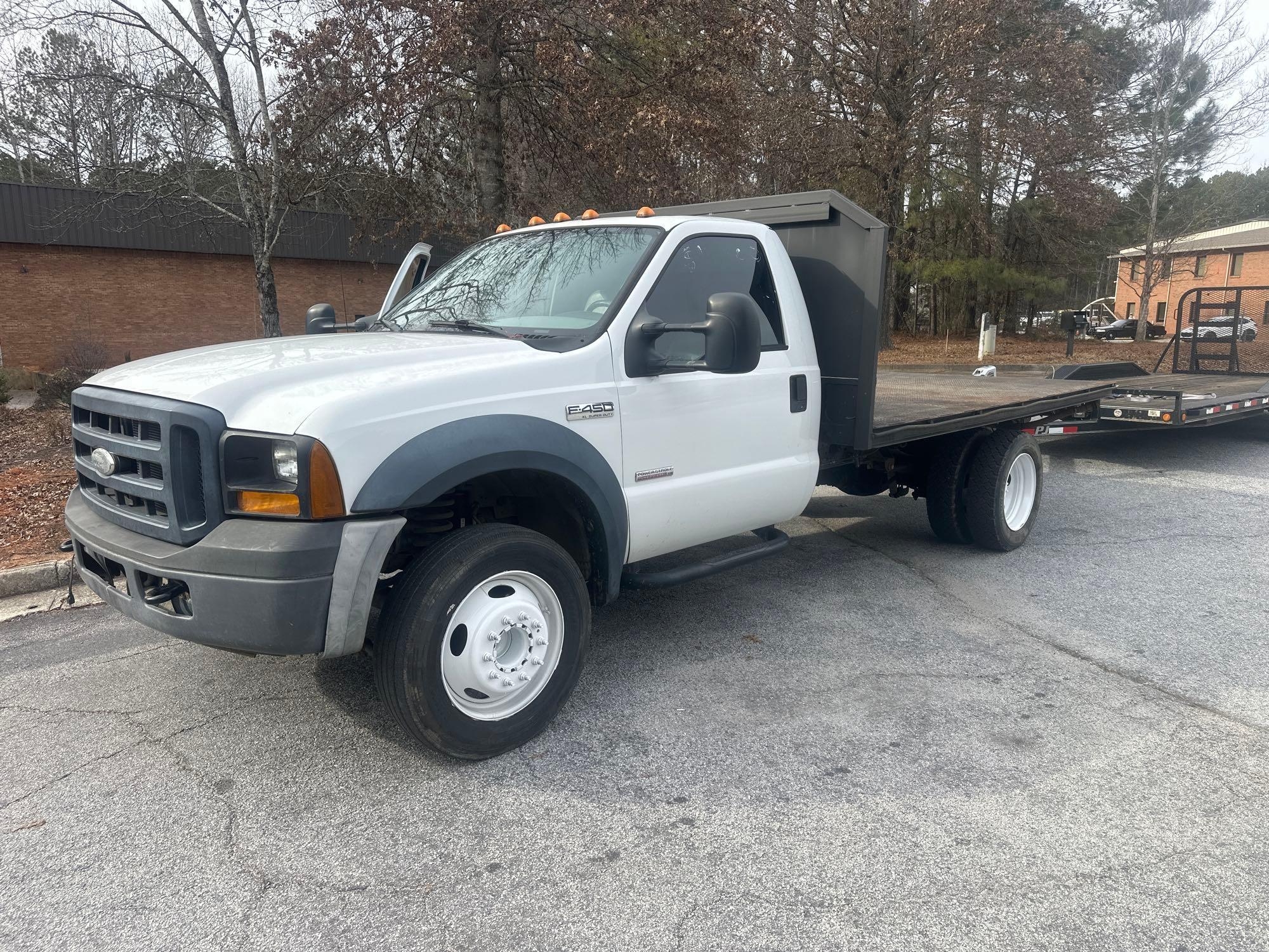 2007 Ford F-450 Flatbed Truck, VIN # 1FDXF46P77EA72394 (A65563)