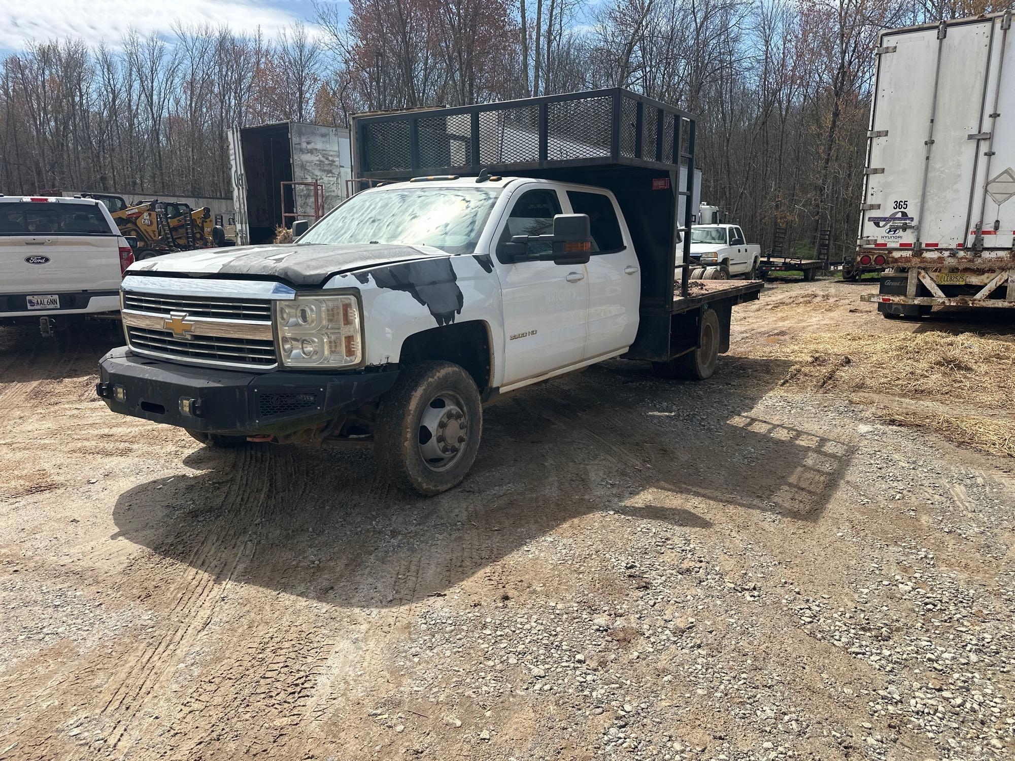 2015 Chevrolet Silverado Flatbed Truck, VIN # 1GB4KZC87FF627659 (A65563)