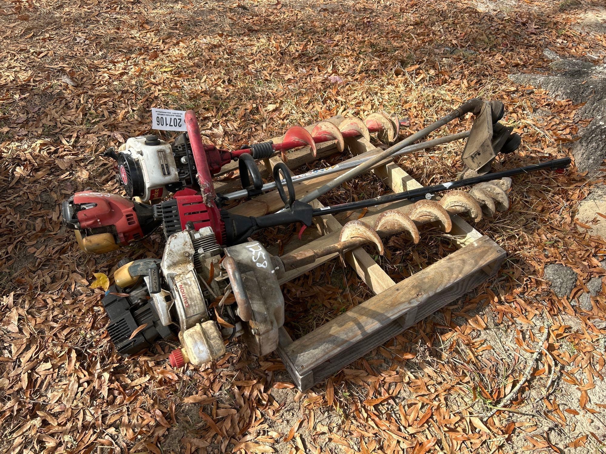 (3) WEEDEATERS (2) GAS POWERED AUGERS (A58374)