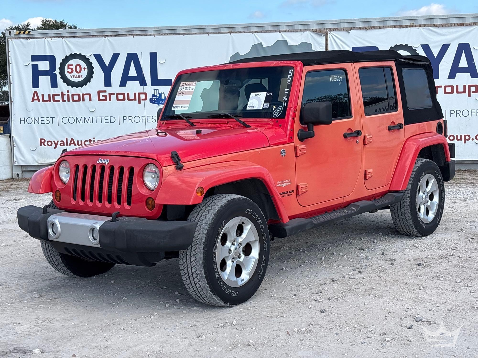 2013 Jeep Wrangler 4x4 SUV (A59231)