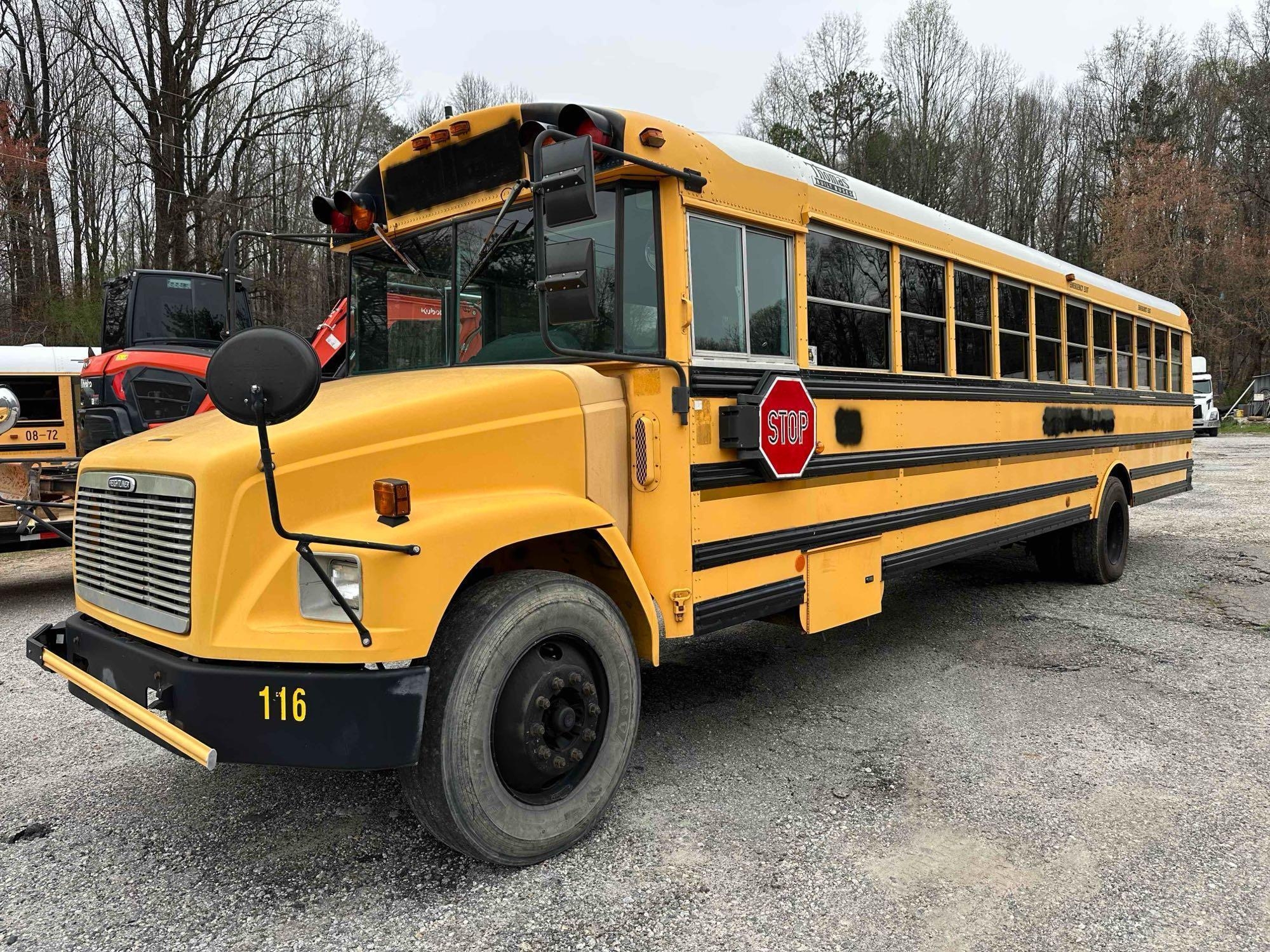 2001 Freightliner FS65 School Bus, VIN # 4UZAAXAK01CH91008 (A65563)