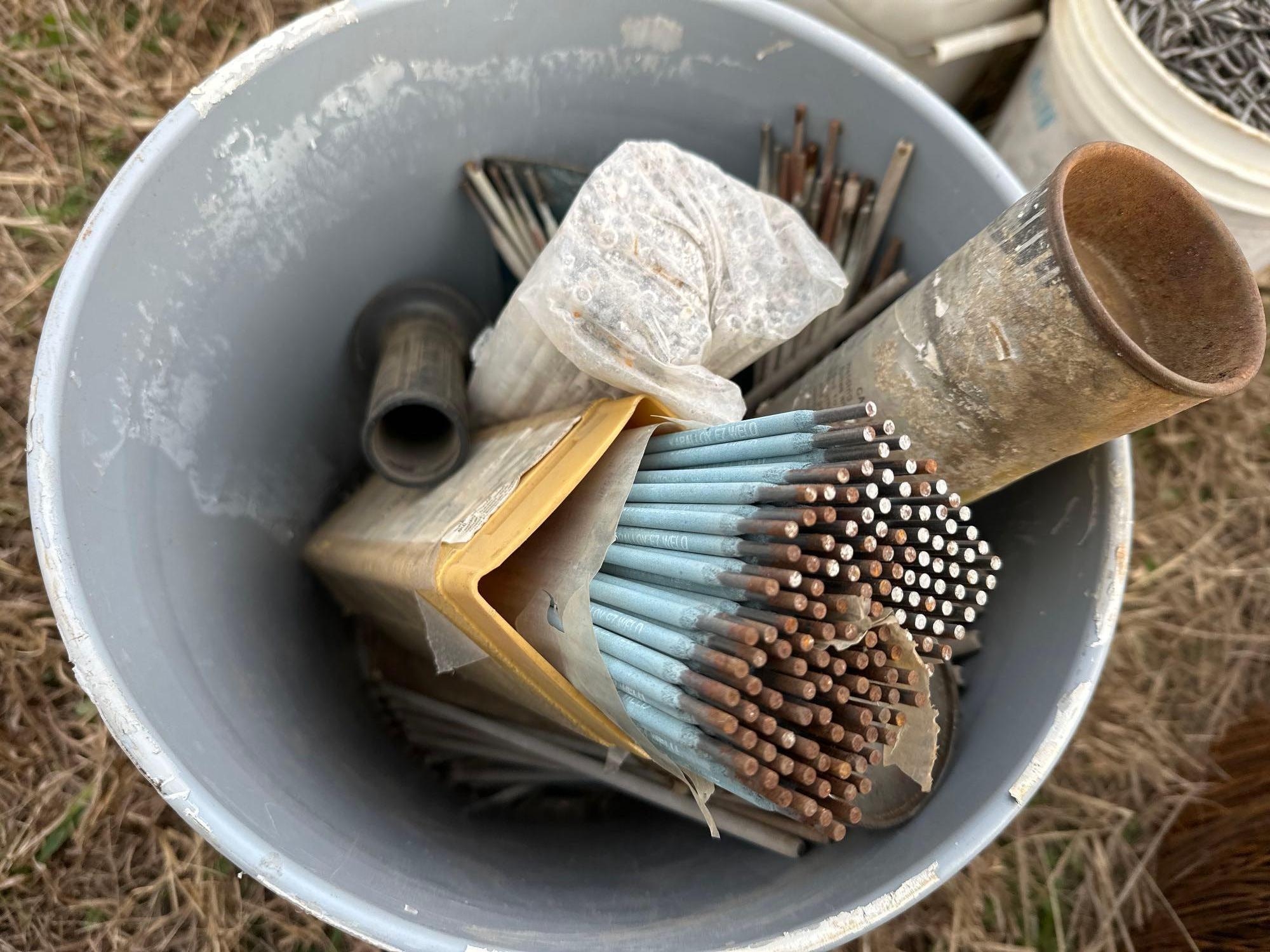 Bucket of Welding Rods (A57454)