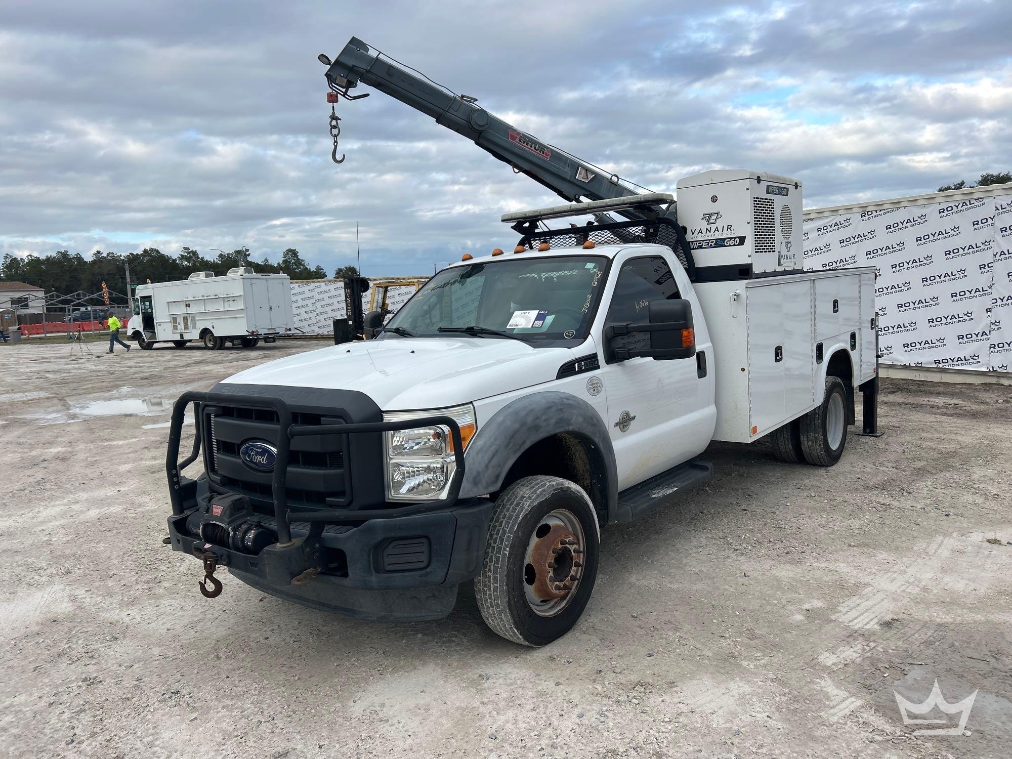 2016 Ford F-550 Venturo HT40KXX 3 Ton Crane Mechanics Truck (A59230)