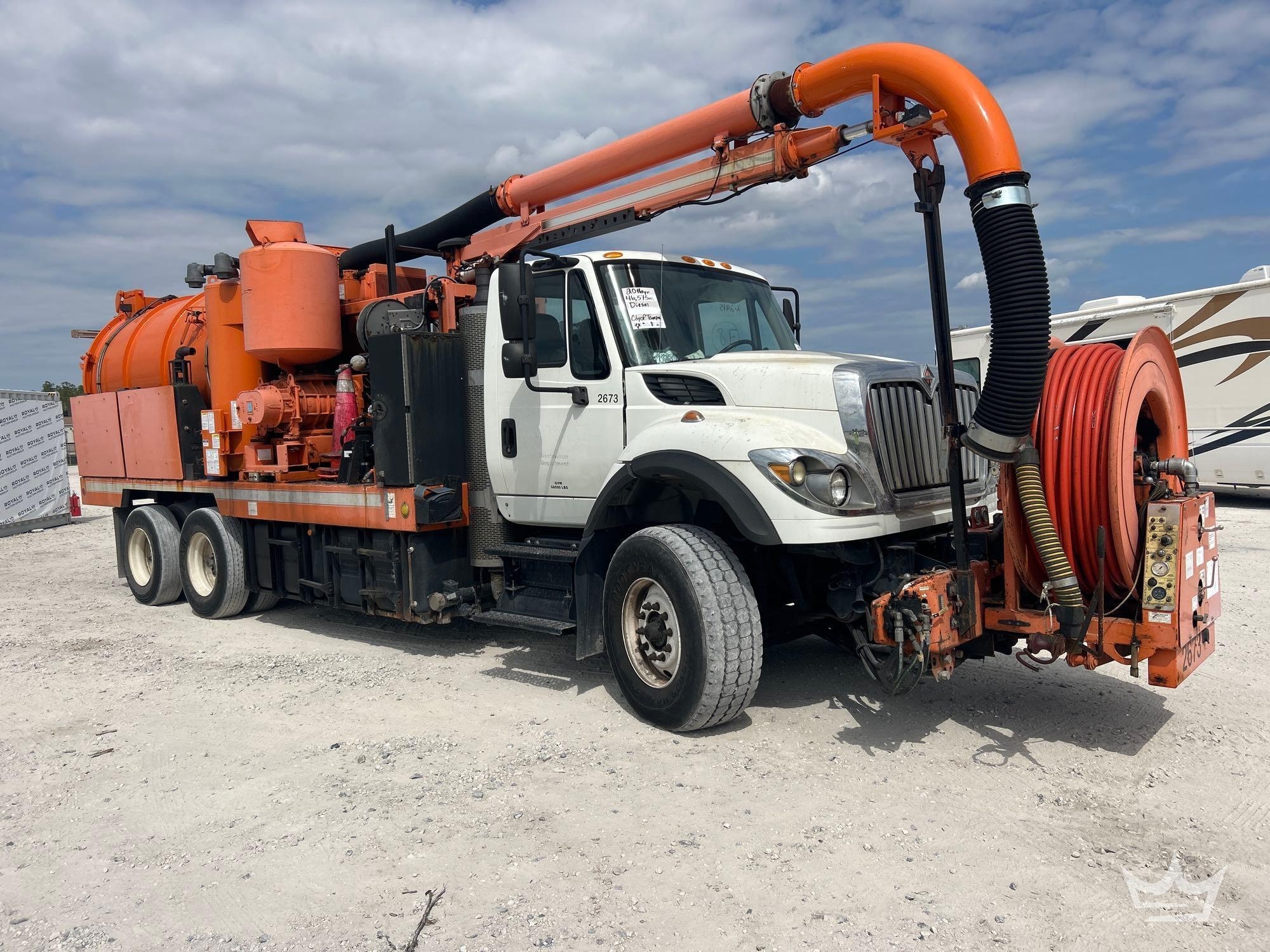 2016 International WorkStar 7400 T/A VacCon VPD3611 Combination Sewer Jetter Vacuum Truck (A61573)