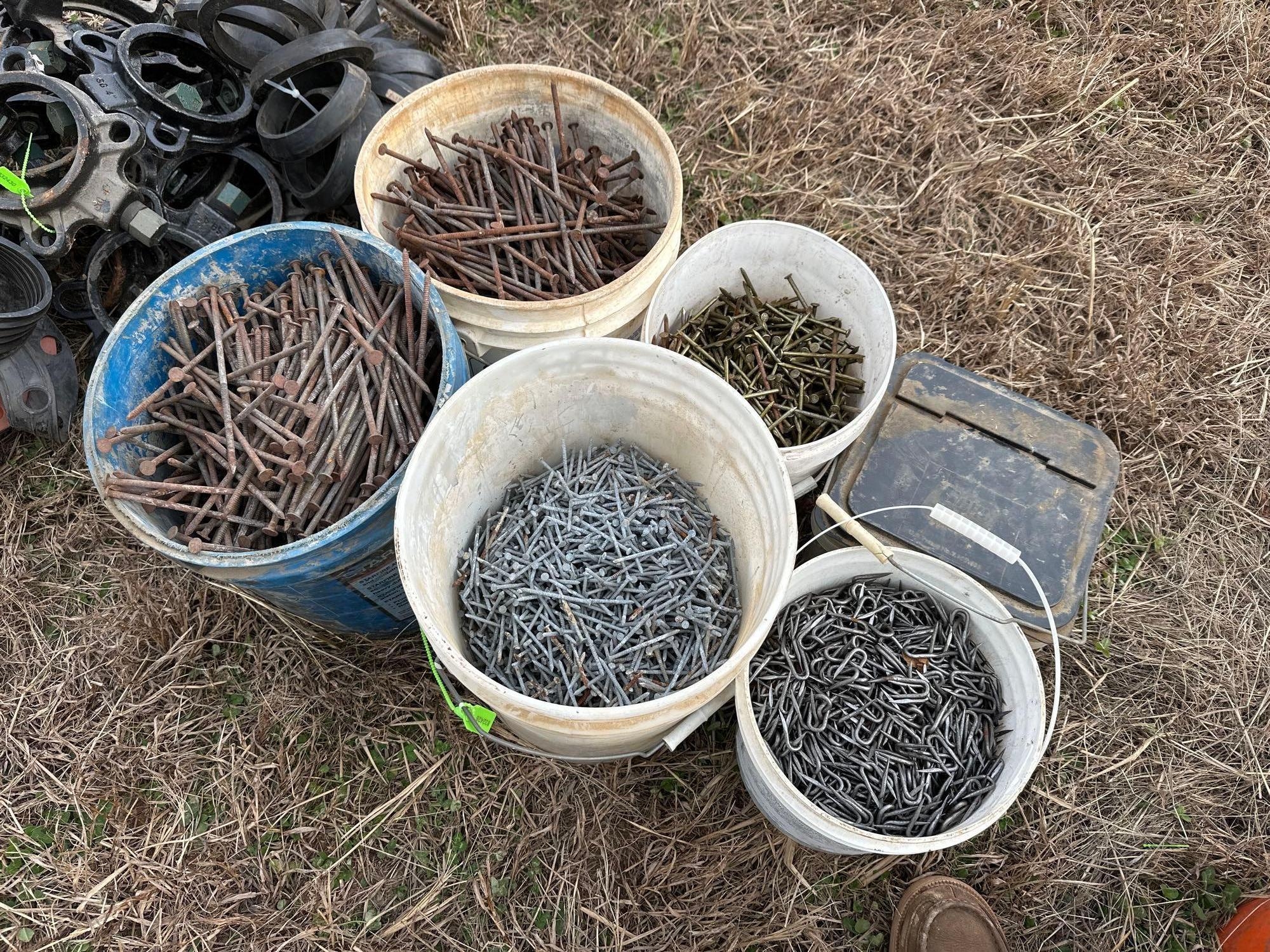 Assorted Buckets of Nails (A57454)