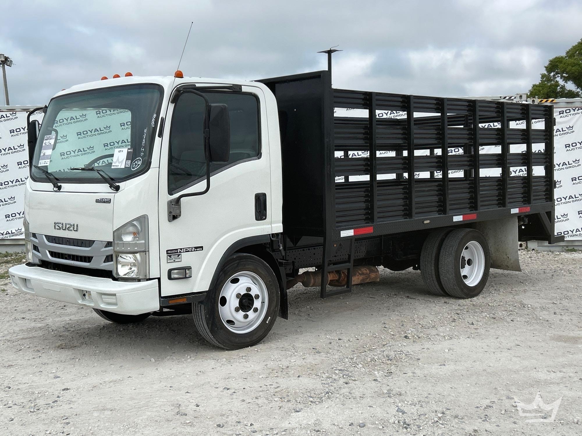 2017 Isuzu NPR-HD 14ft. Stakebody Flatbed Truck (A64556)