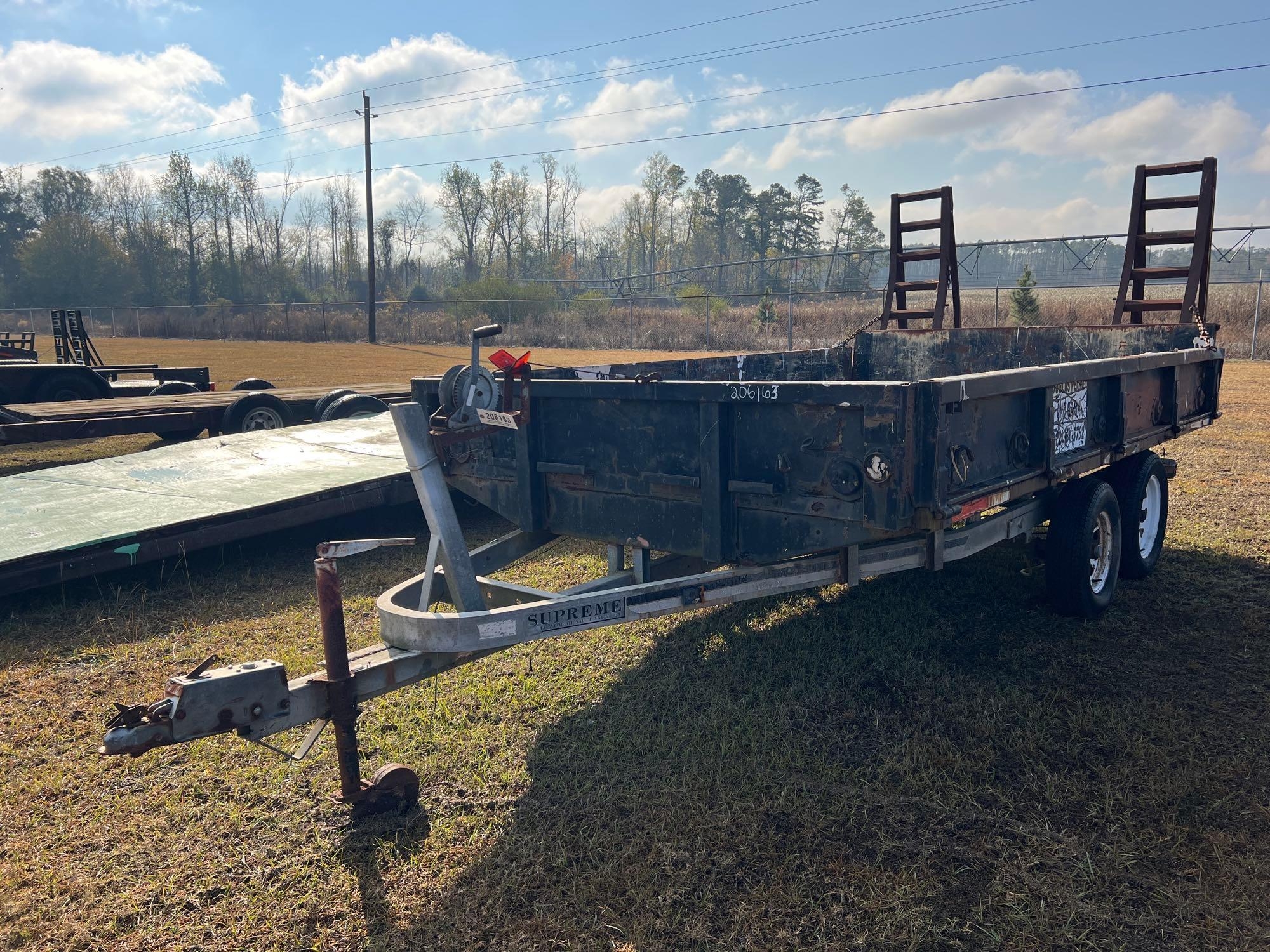 HOMEMADE 94"X12' DBL AXLE TRAILER (A58375)