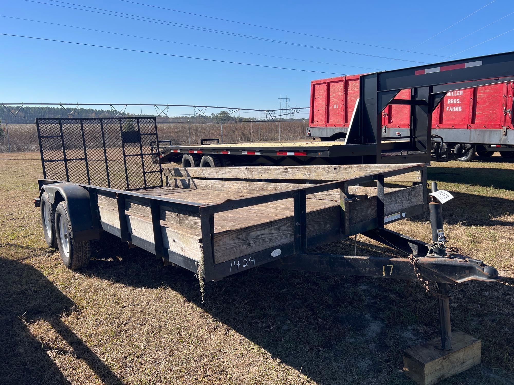 2013 TRIPLE CROWN 76"X16' DOUBLE AXLE TRAILER (A58375)