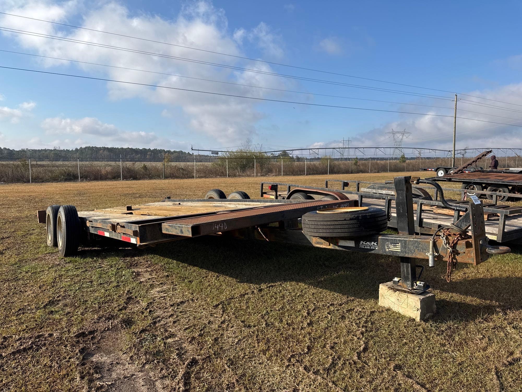 2014 K&K MANUFACTURING 108" X21' DOUBLE AXLE TRAIL (A58375)