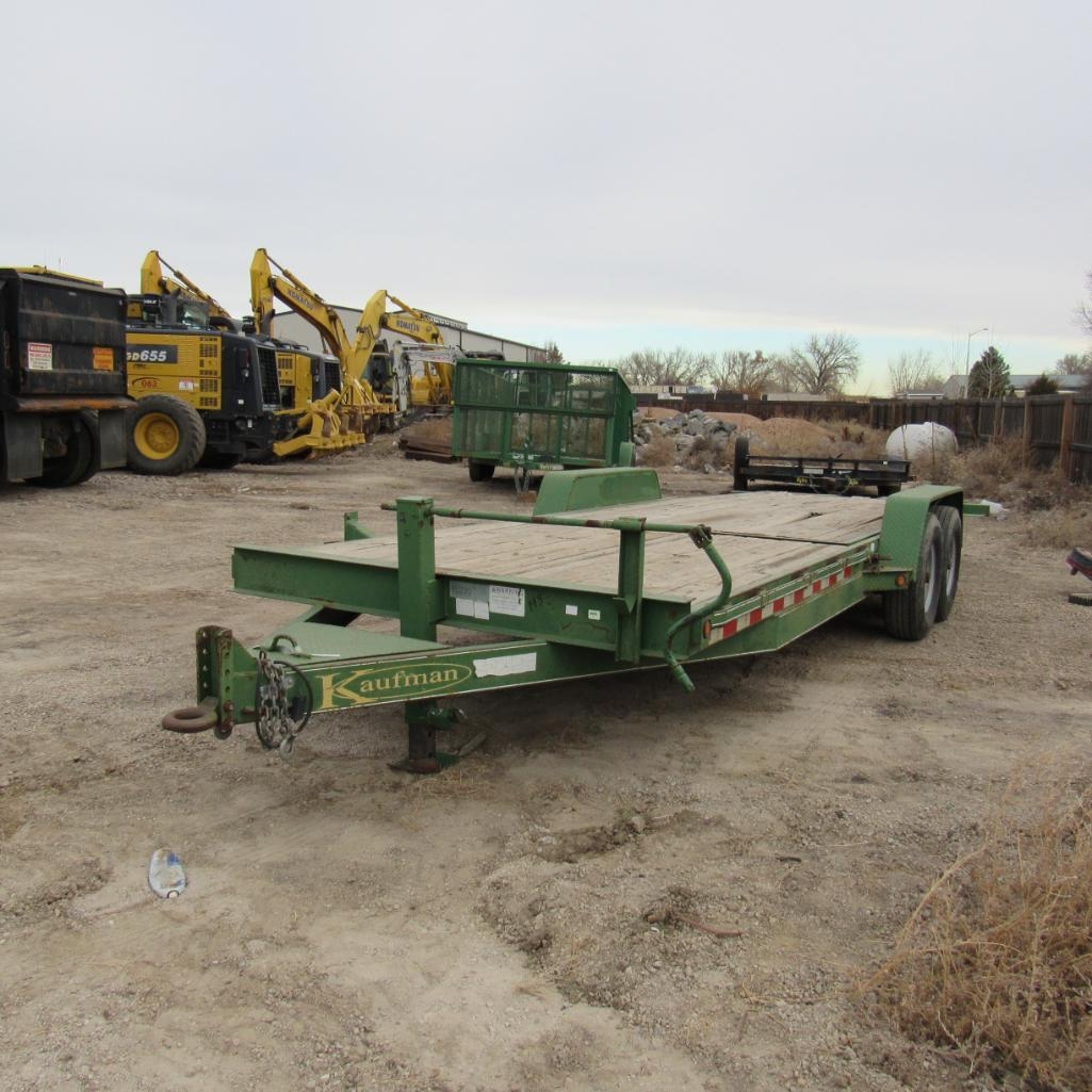 2014 Kaufman 12,000 Lb. Trailer, VIN: 5SHFD2225EB000634, Tandem Axle, Wood Deck, Tilt Deck, Asset# (A59076)