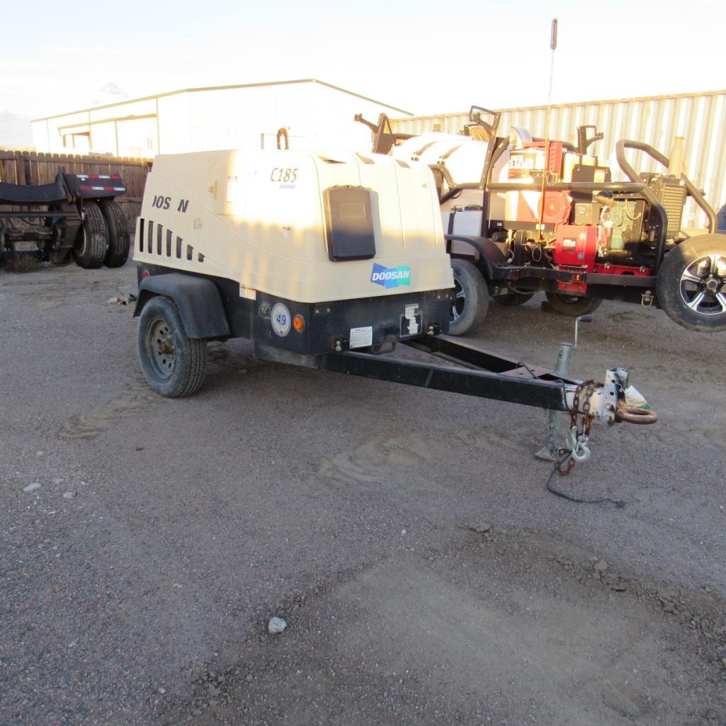 2018 Doosan C185 Trailer Mounted Air Compressor, Model 484289UBACG07, S/N C185WD20T4F, Deutz Diesel (A59076)