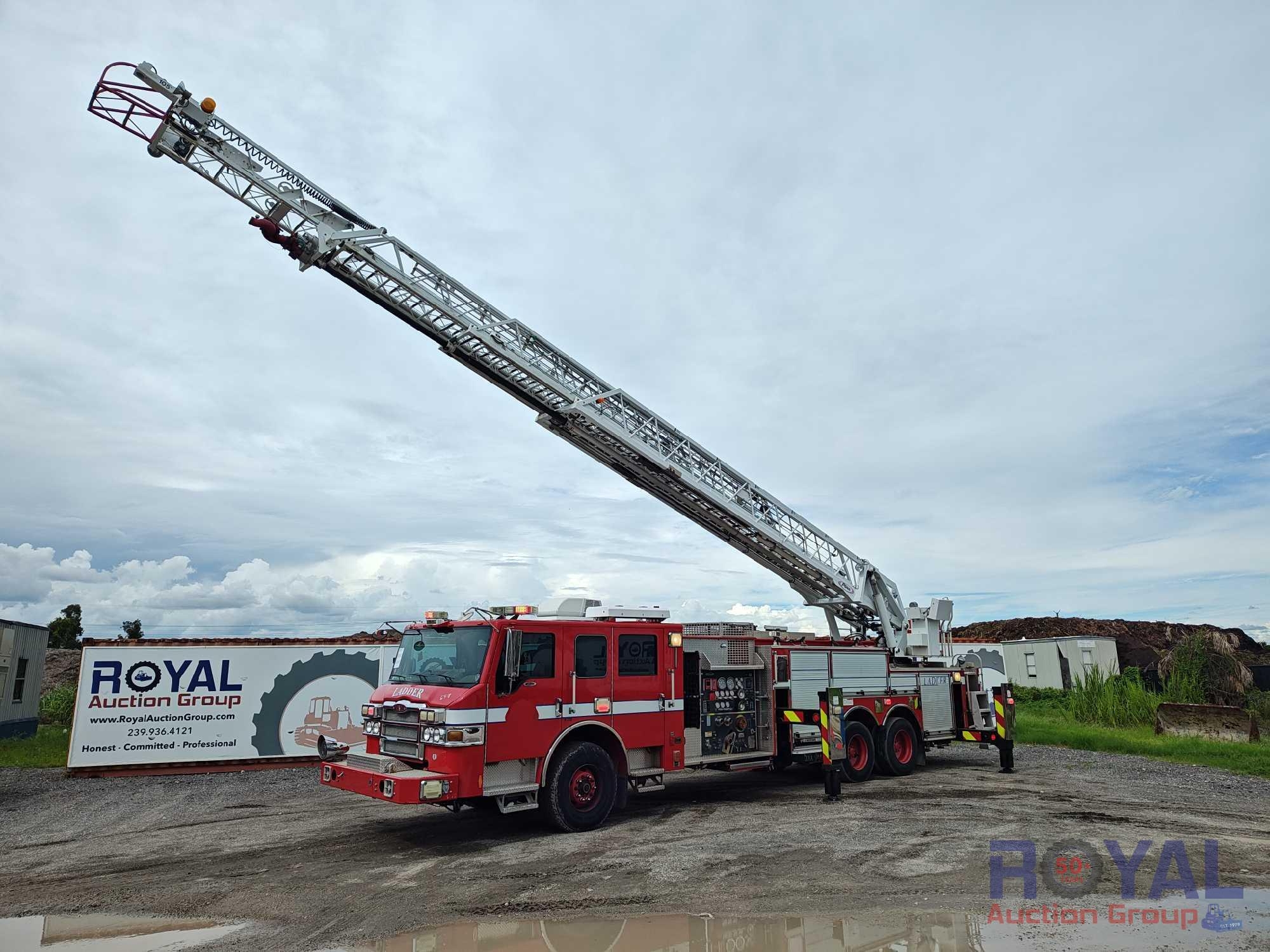 2009 Pierce 105ft. Quint Ladder T/A Fire Truck (A53422)