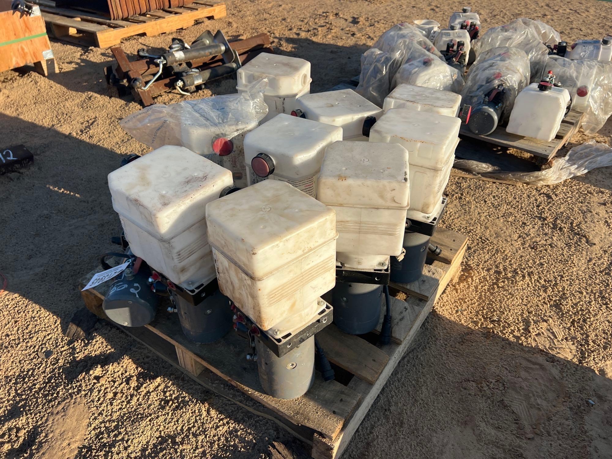 PALLET OF (9) HYD OIL PUMPS FOR DUMP TRAILERS (A64280)