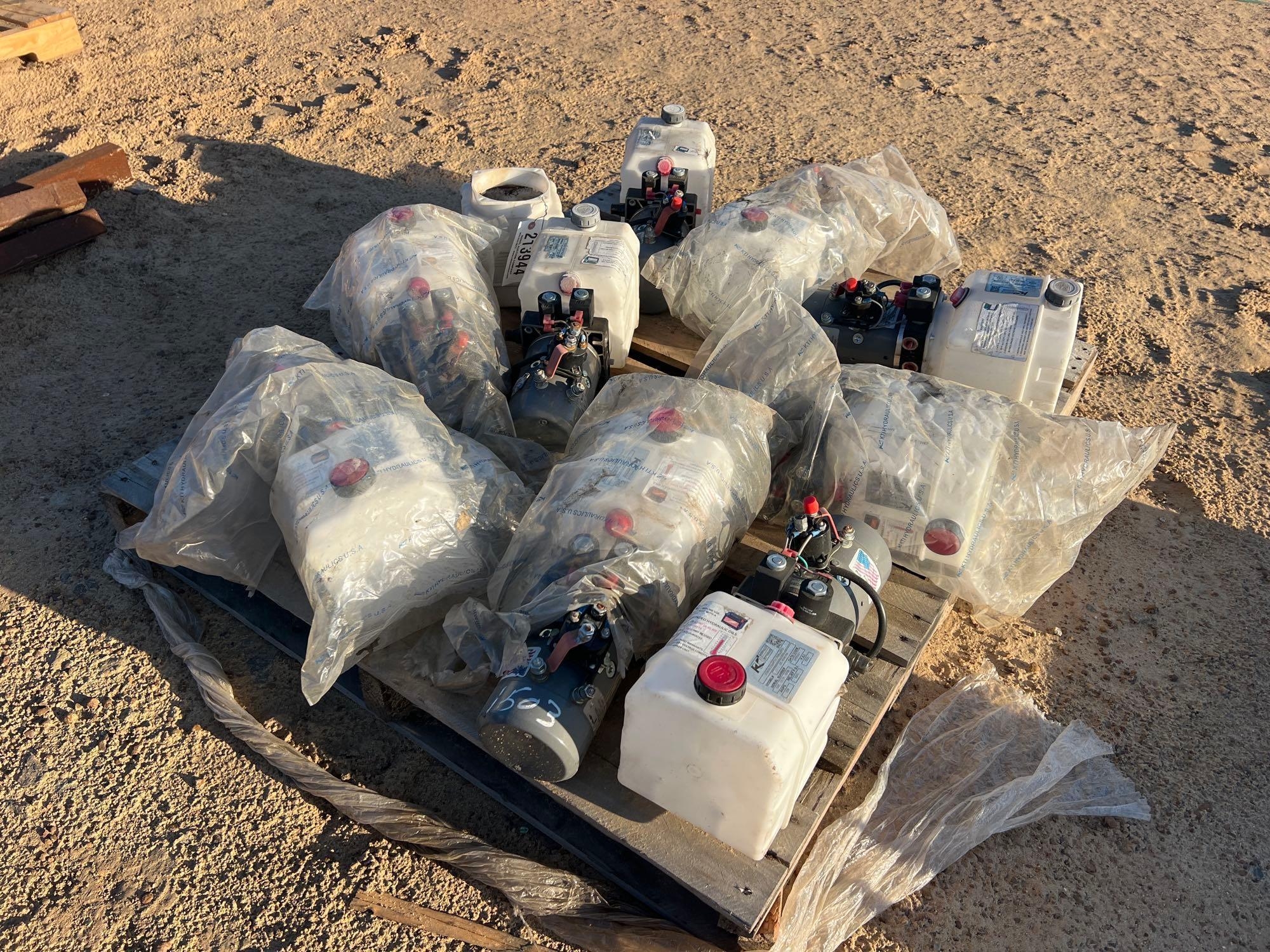 PALLET OF (9) HYD OIL PUMPS FOR DUMP TRAILERS (A64280)