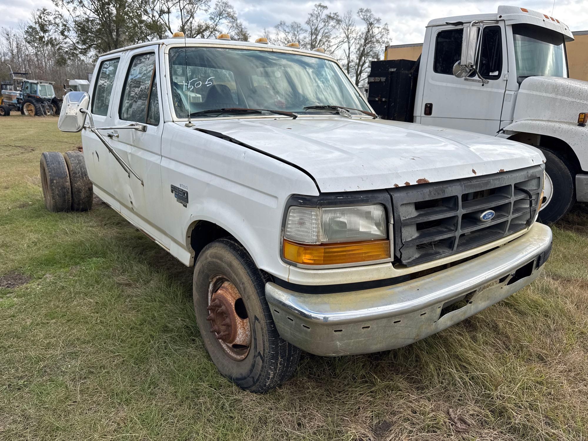 (INOP)1996 FORD F-350XL CREW CAB CHASSIS TRUCK (A60430)