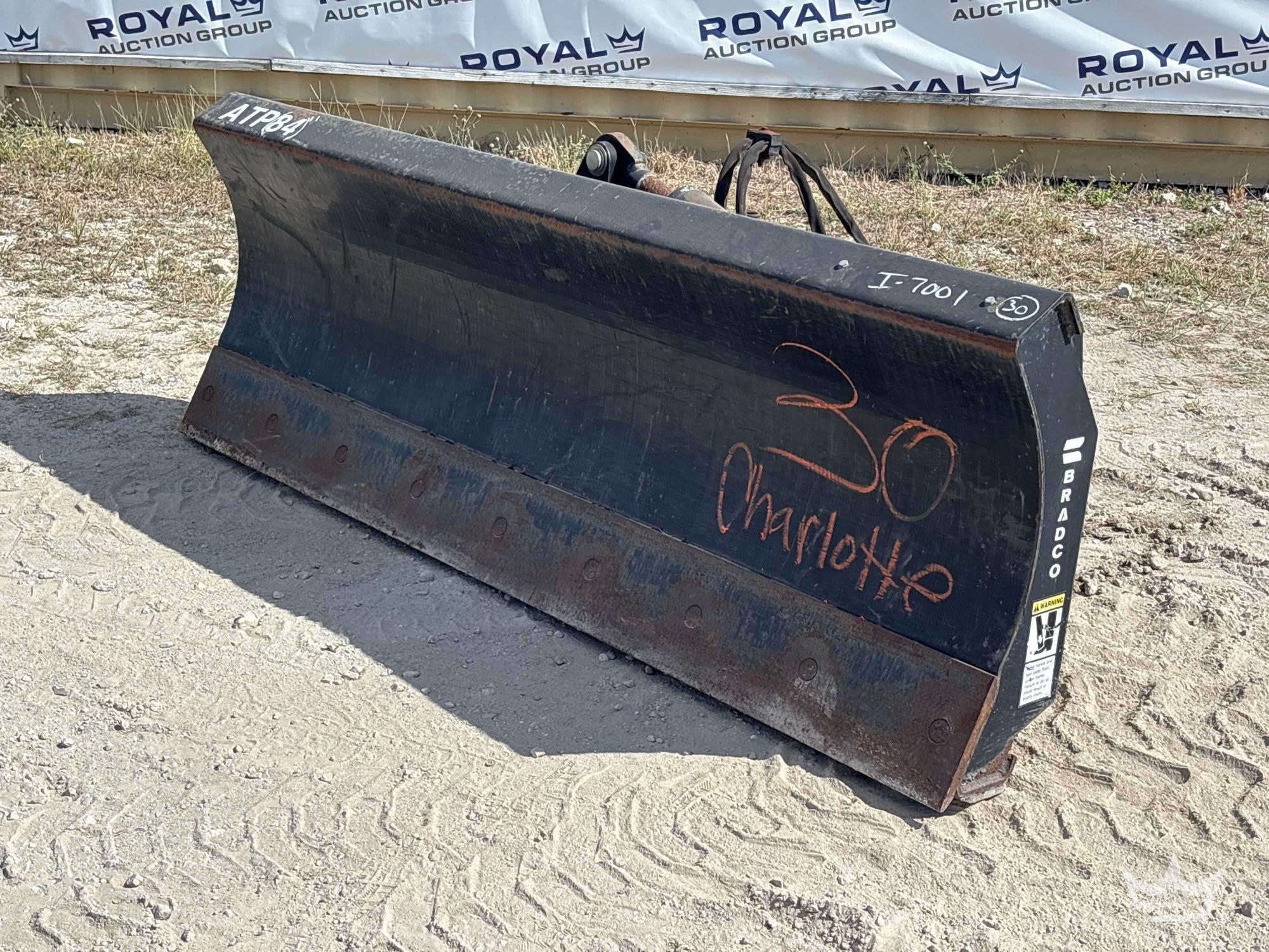 Bradco 84in Hydraulic 6-way Dozer Blade Skid Steer Attachment (A61567)