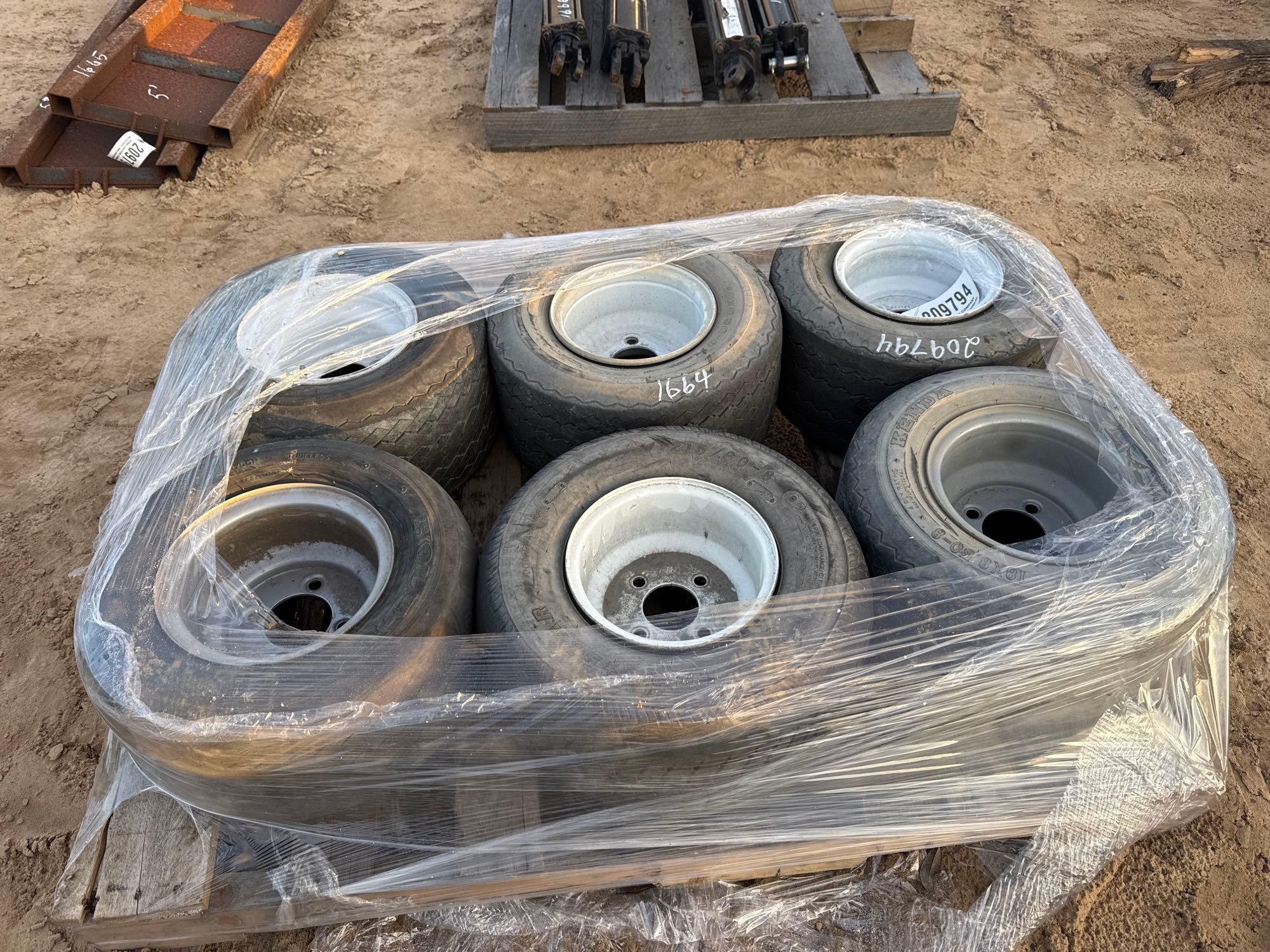 (6) 18X8.50-8 GOLF CART TIRES (A60430)