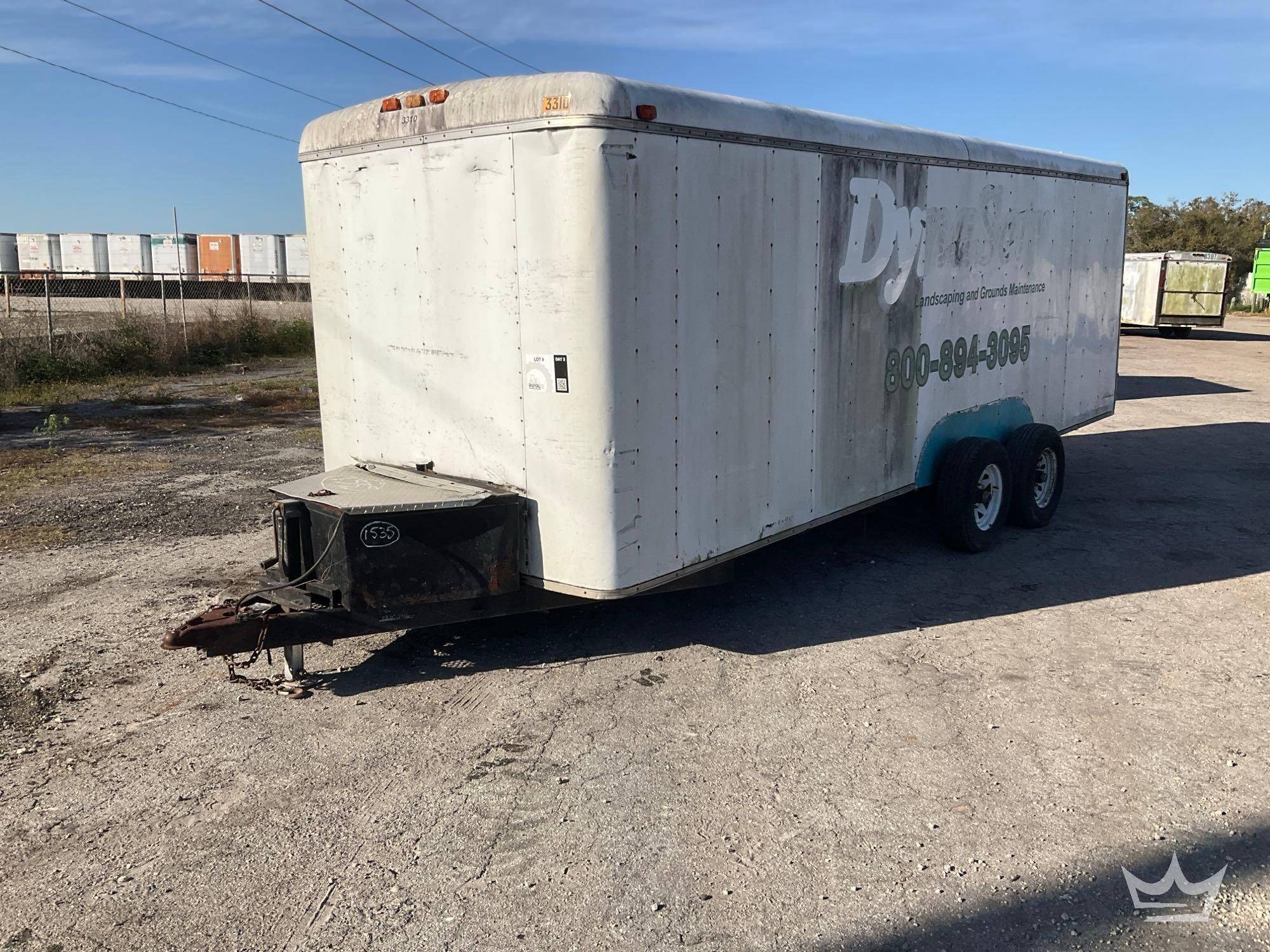 2001 Sun Coast Trailers T/A 20ft Enclosed Trailer (A61569)