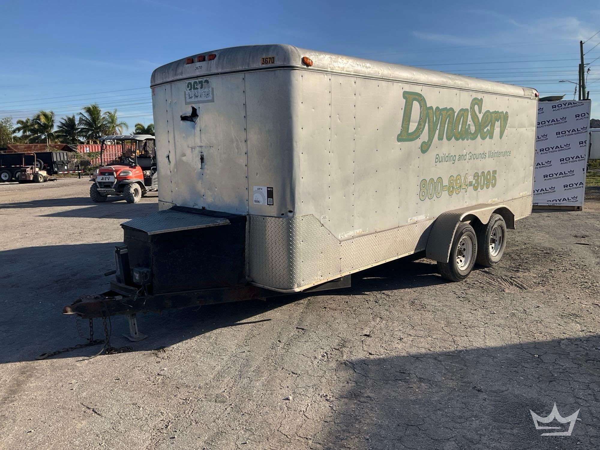 2002 Sun Coast Trailers T/A 18ft Enclosed Trailer (A61569)