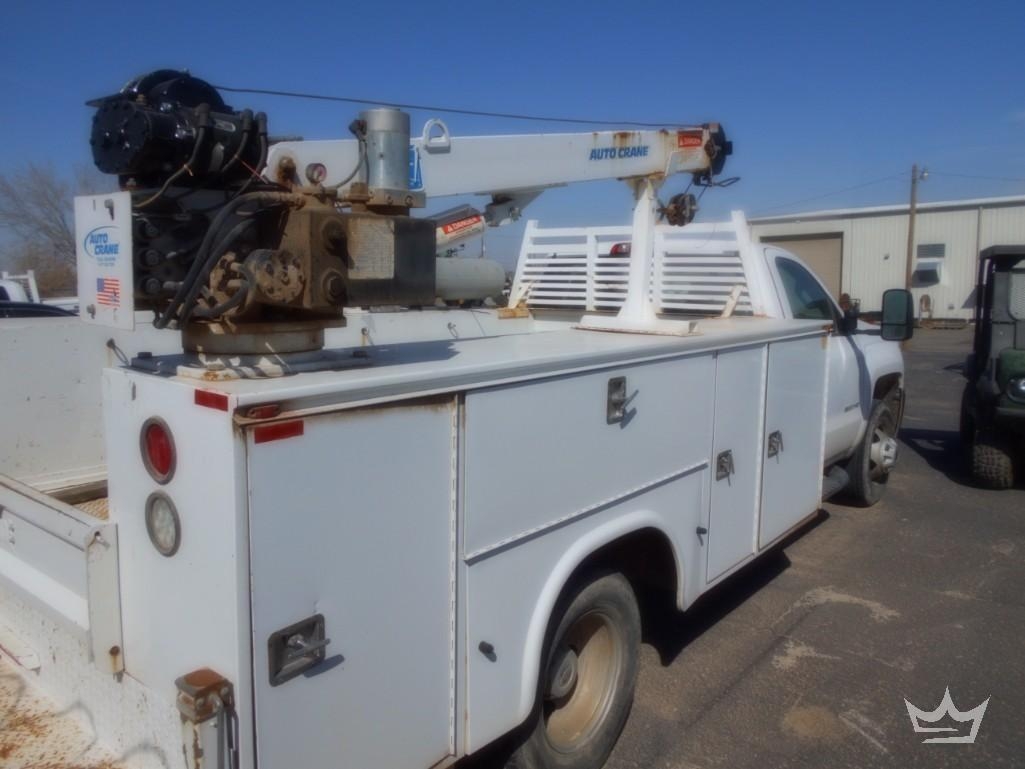 2016 Chevrolet Silverado 3500 Auto Crane Service Crane Truck (A64194)