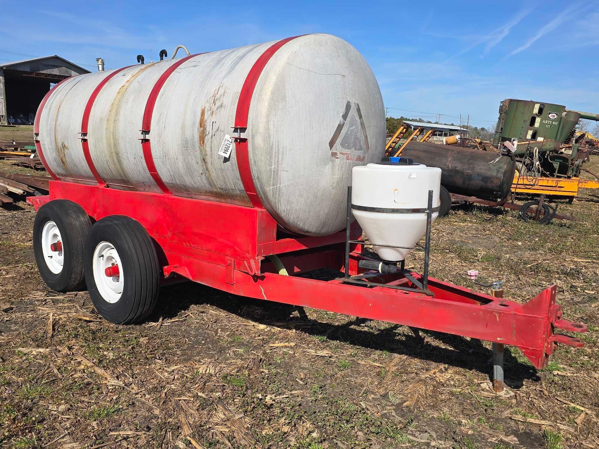 1000 GALLON ALUMINUM NURSE TANK (A63291)